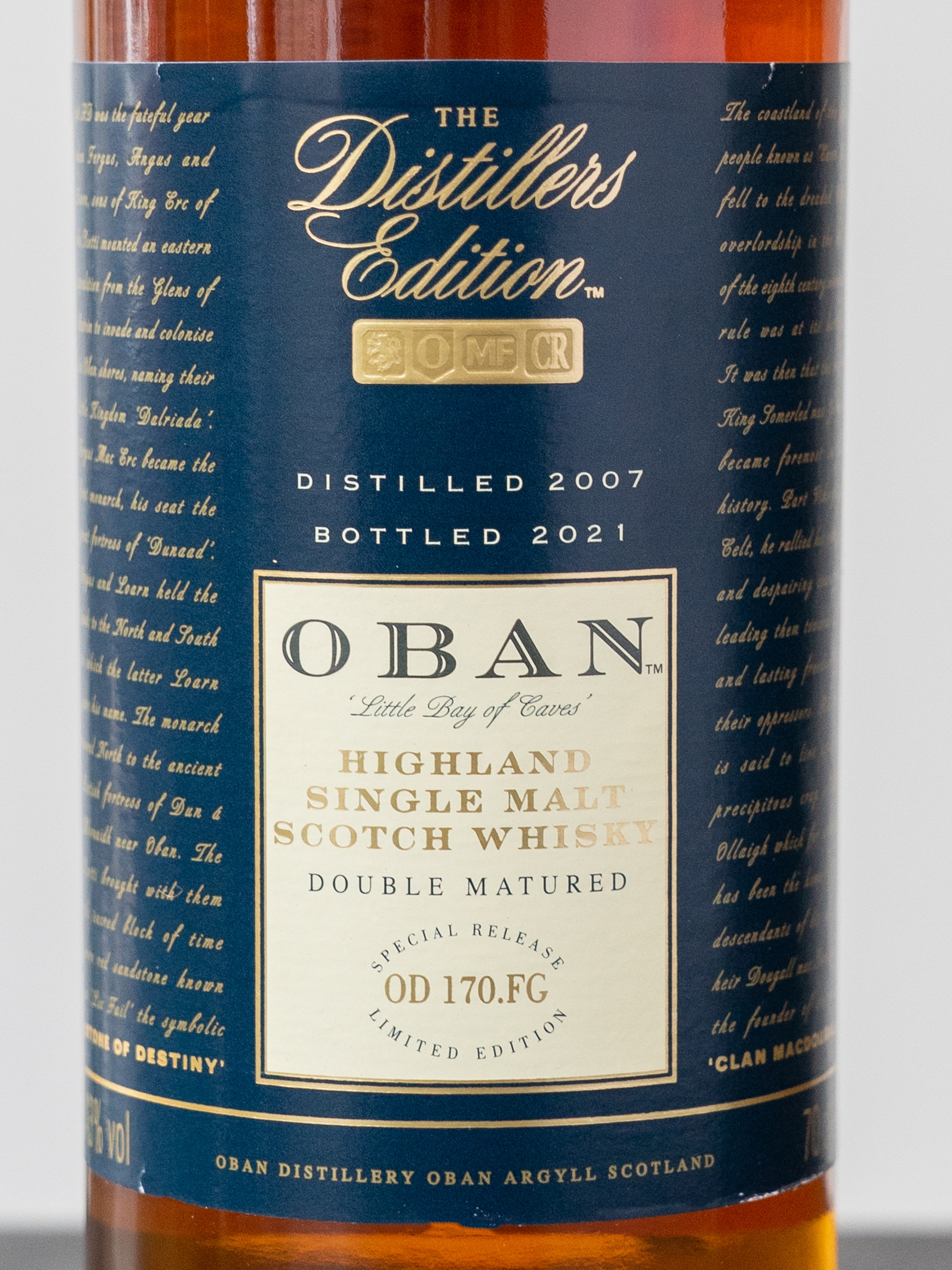Этикетка Oban Distillers Edition 2021