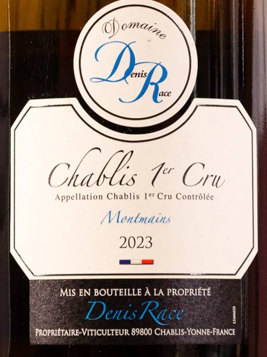 Этикетка Domaine Denis Race Chablis 1er Cru Montmains