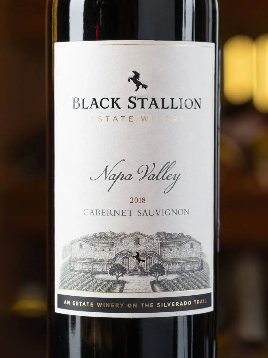 Этикетка Black Stallion Cabernet Sauvignon 2018