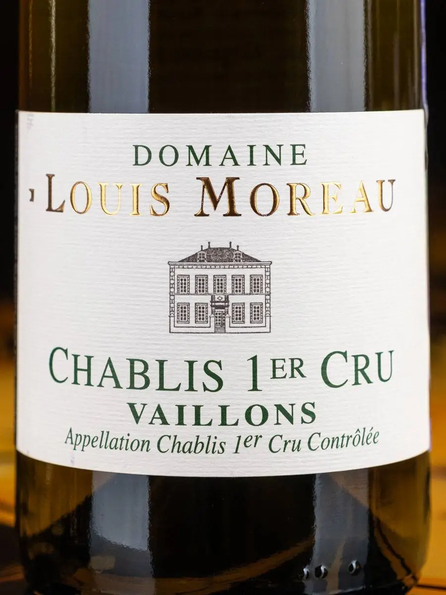 Этикетка Domaine Louis Moreau Chablis Premier Cru Vaillons 2023