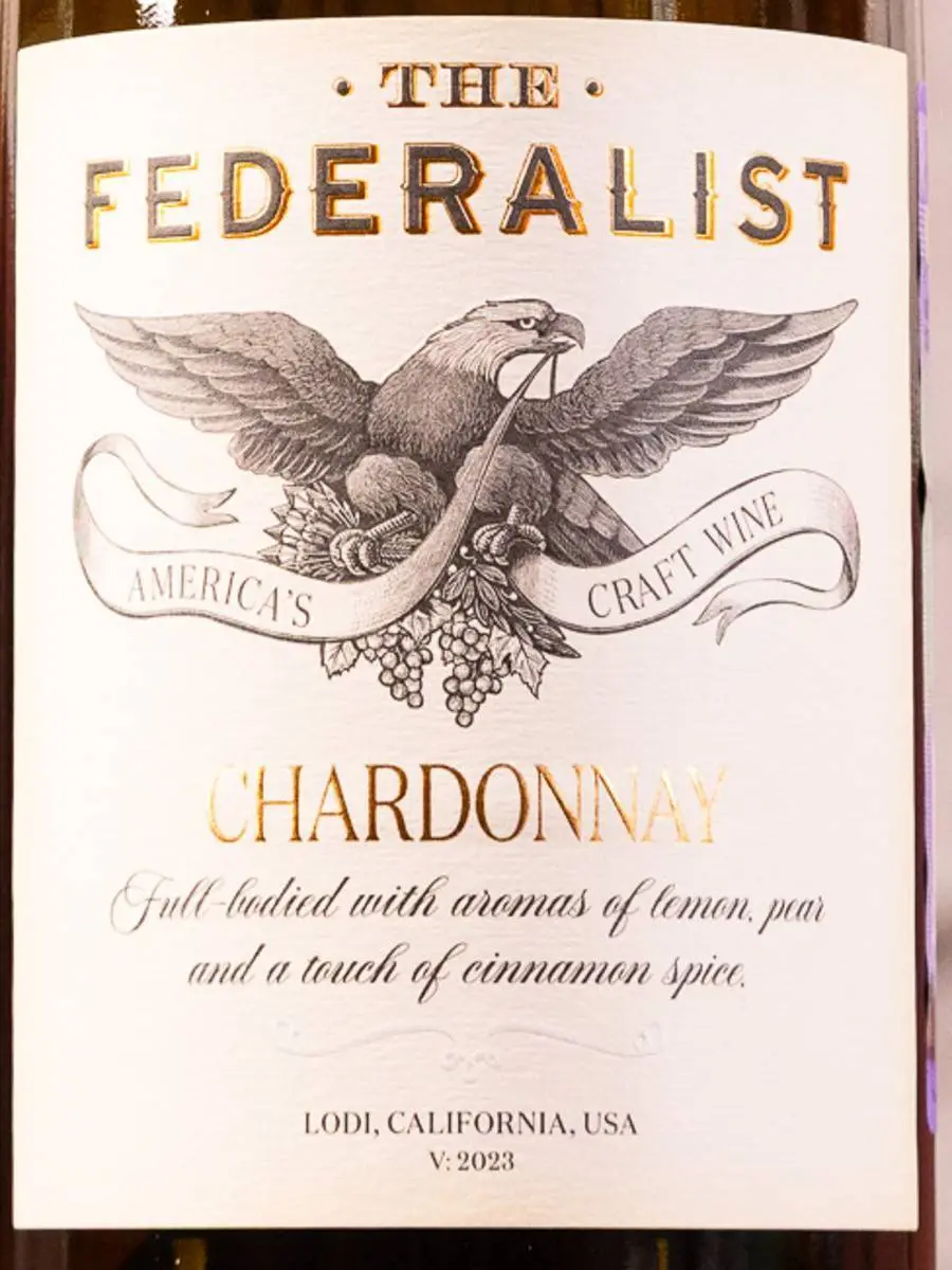 Вино Chardonnay The Federalist Mendocino County / Федералист Шардоне Мендосино Каунти
