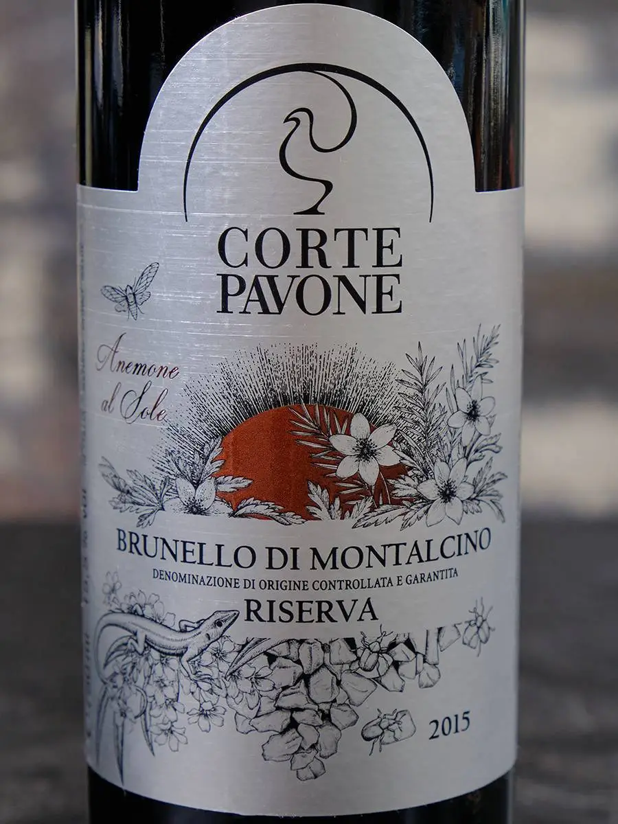 Вино Corte Pavone Brunello di Montalcino Anemone al Sole 2015 / Корте Павоне Брунелло ди Монтальчино Ризерва Анемоне аль Соле 2015