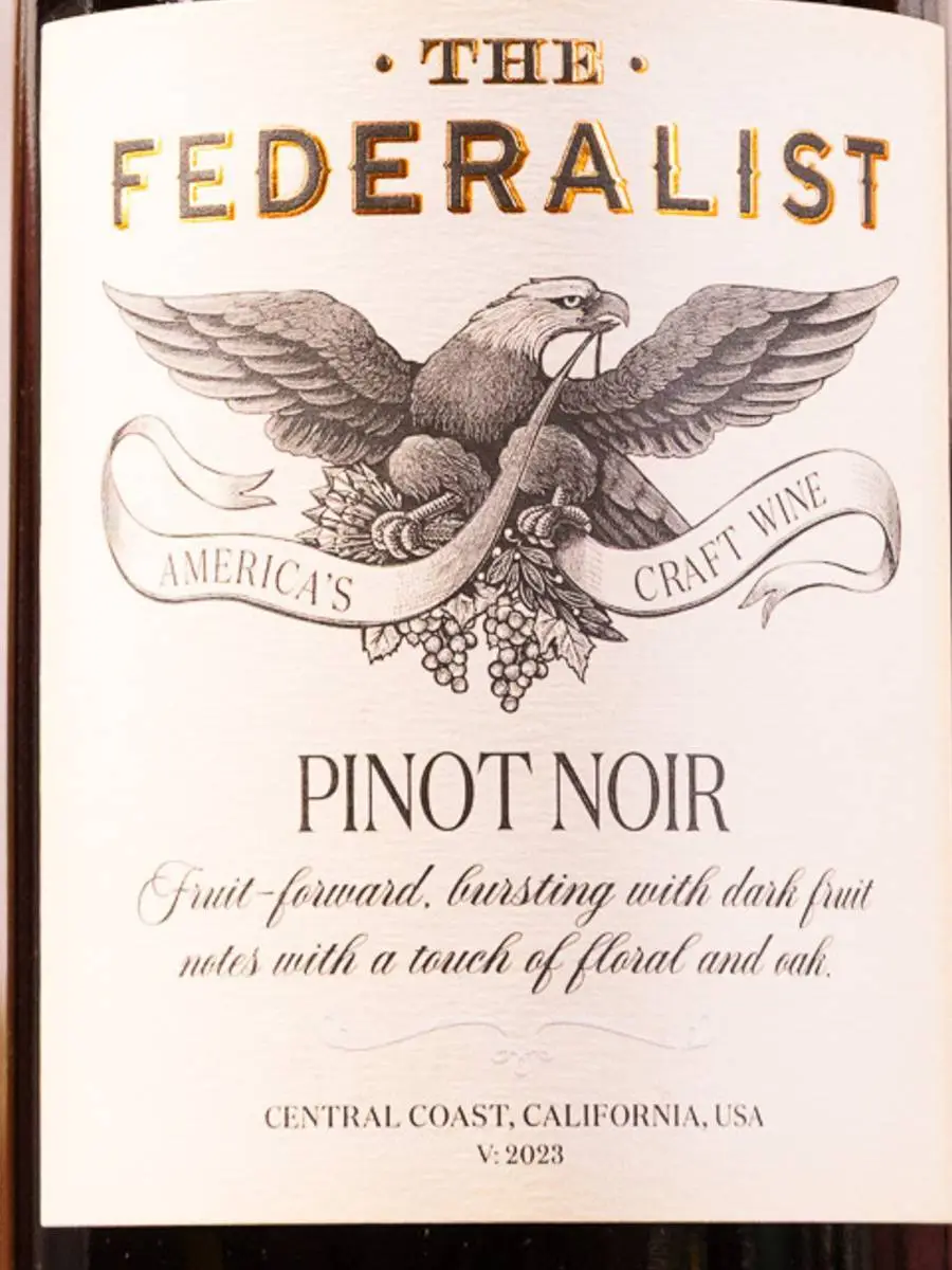 Вино The Federalist Pinot Noir Central Coast / Федералист Пино Нуар Сентрал Кост