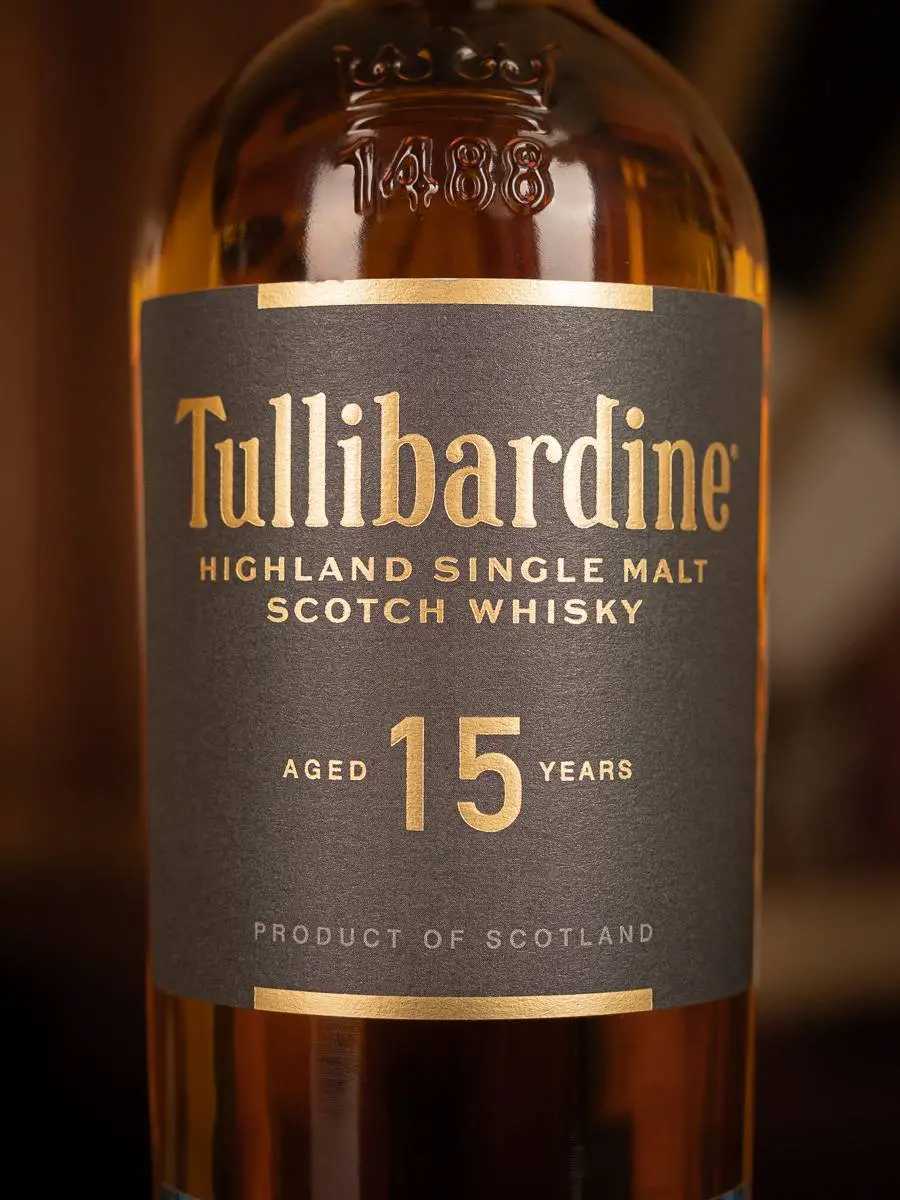 Этикека Tullibardine 15 years old