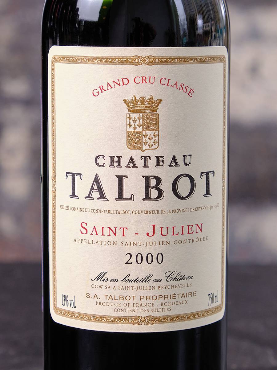 Вино Chateau Talbot St Julien AOC 4 me Grand Cru Classe 2000 / Шато Тальбо Гран Крю Классе Сен-Жюльен