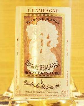 Шампанское Herbert Beaufort Bouzy Grand Cru Cuvee du Melomane Blanc de Blancs Brut / Эрбер Бофор Бузи Гран Крю  Кюве дю Меломан Блан де Блан Брют