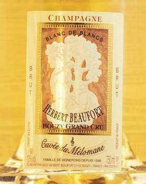 Шампанское Herbert Beaufort Bouzy Grand Cru Cuvee du Melomane Blanc de Blancs Brut купить в винном ресторане Остерия - лучшая цена Шампанское Herbert Beaufort Bouzy Grand Cru Cuvee du Melomane Blanc de Blancs Brut / Эрбер Бофор Бузи Гран Крю Кюве дю Меломан Блан де Блан Брют