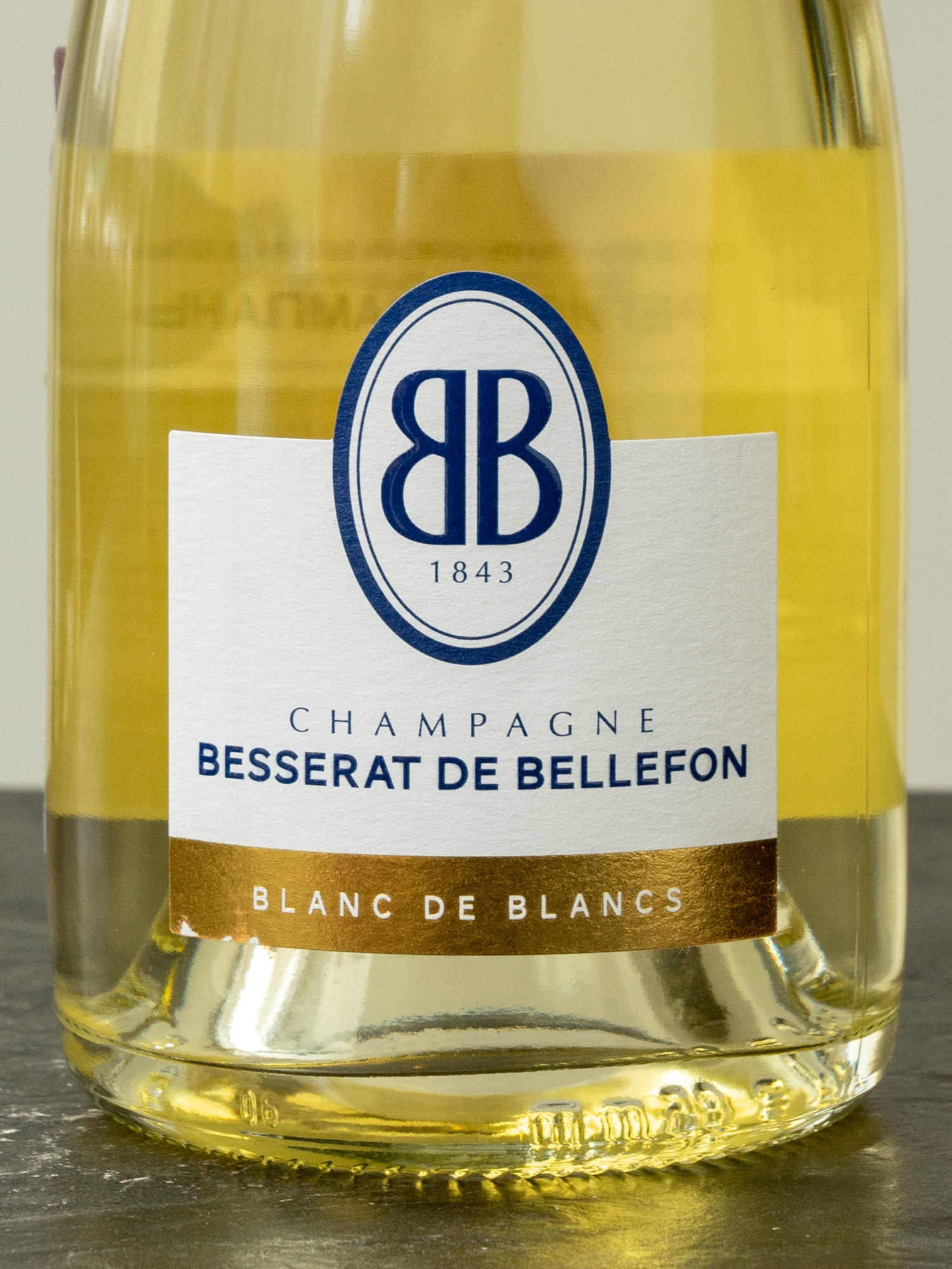 Этикетка Besserat de Bellefon Cuvee des Moines Brut Blanc de Blancs