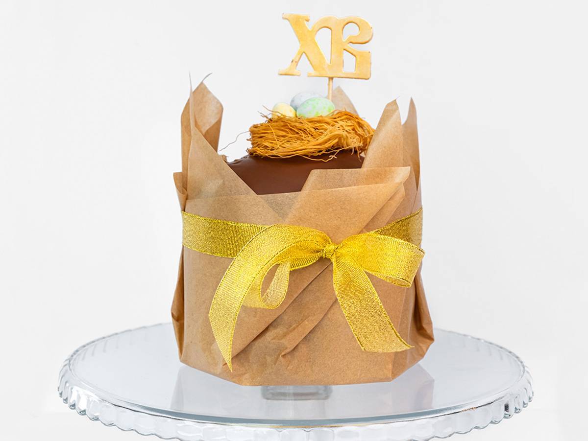 Пасхальный кулич с ванильным кремом