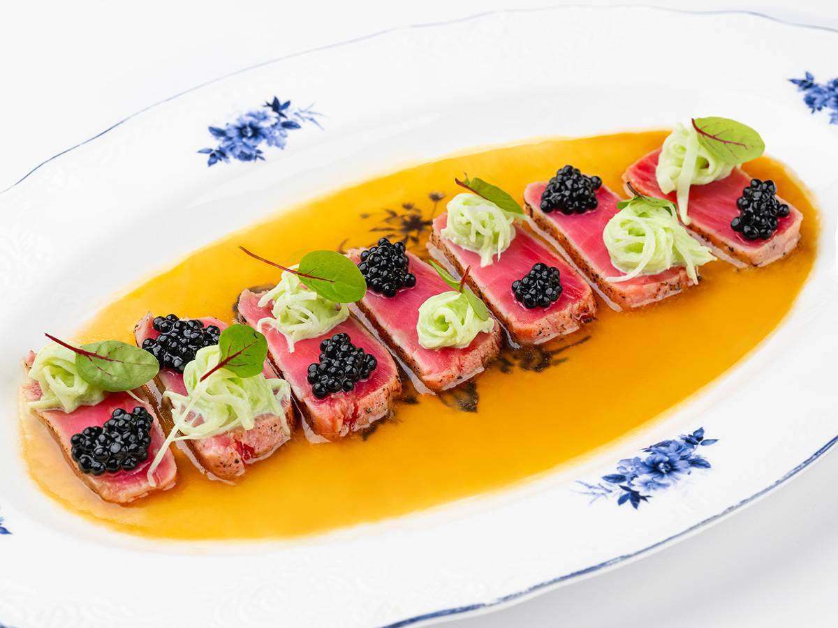 Татаки из тунца с дайконом