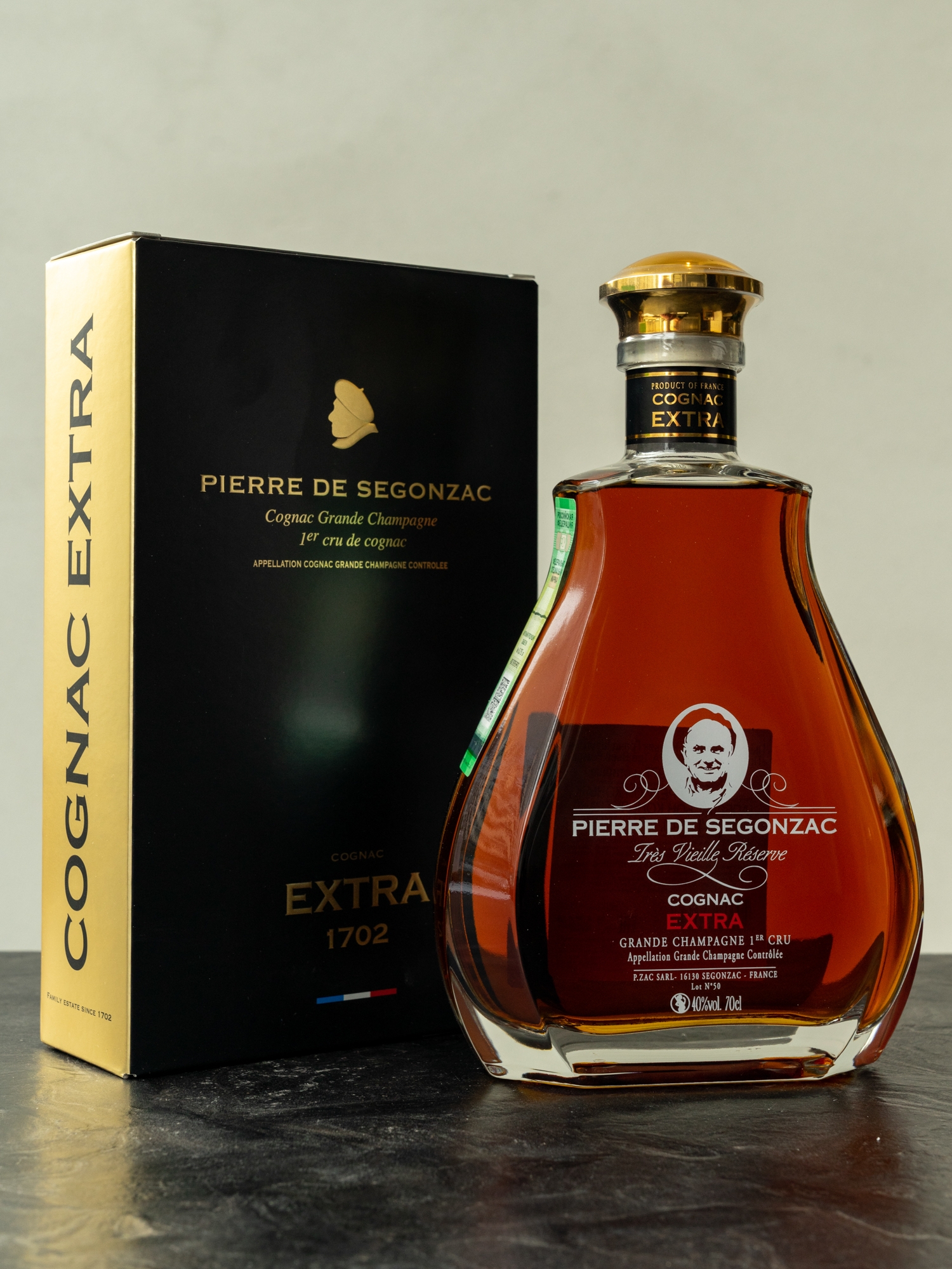 Подарочная упаковка  Pierre de Segonzac Extra Tres Vieille Reserve Grande Champagne 1er Cru
