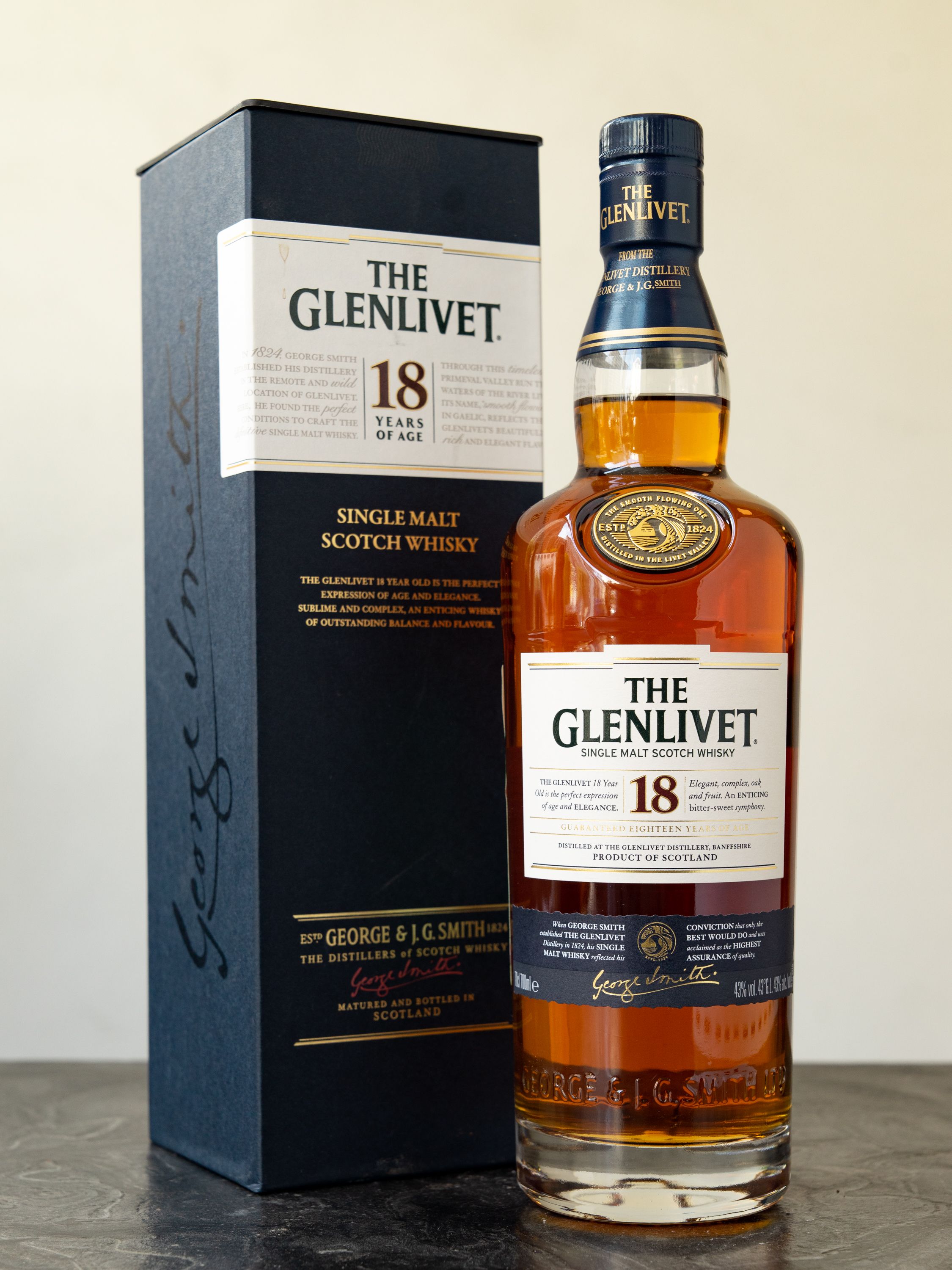 Виски Glenlivet 18 y.o. лучшая цена в ресторане Амичи Виски Glenlivet 18 y.o. / Гленливет 18 лет