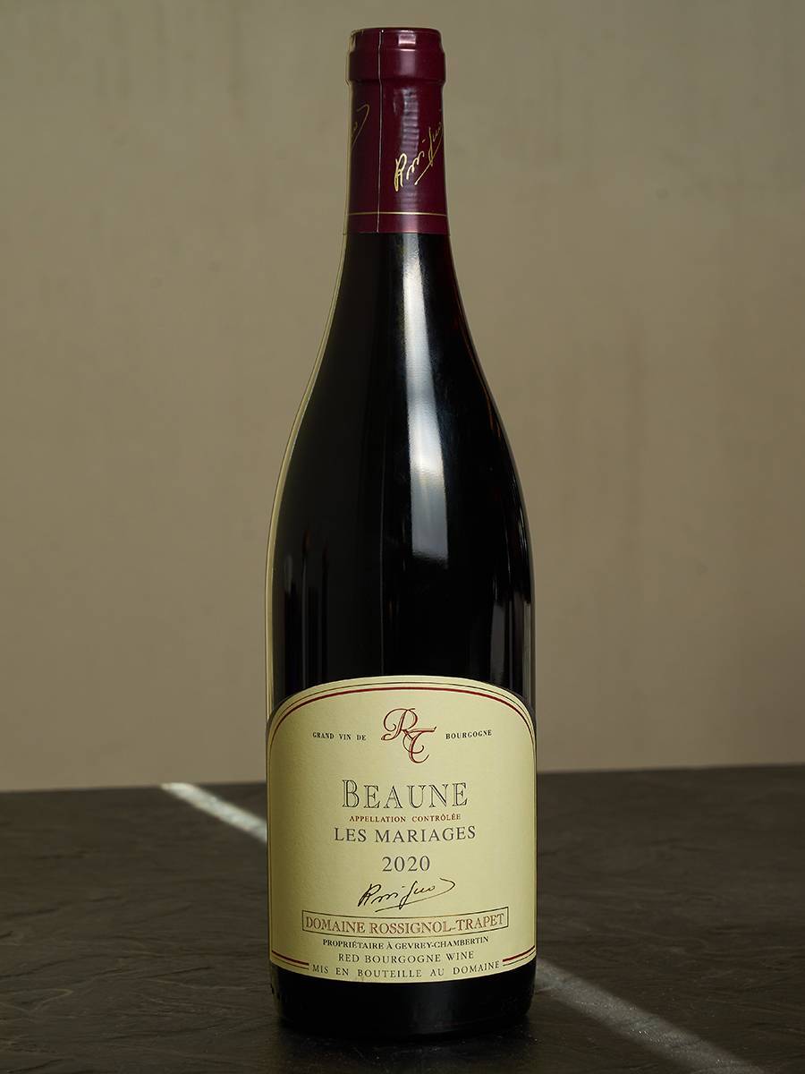 Вино Beaune Les Mariages Domaine Rossignol-Trapet 2020 купить в винном ресторане Остерия - лучшая цена Вино Beaune Les Mariages Domaine Rossignol-Trapet 2020 / Бон Домэн Россиньоль-Трапэ Ле Марьяж