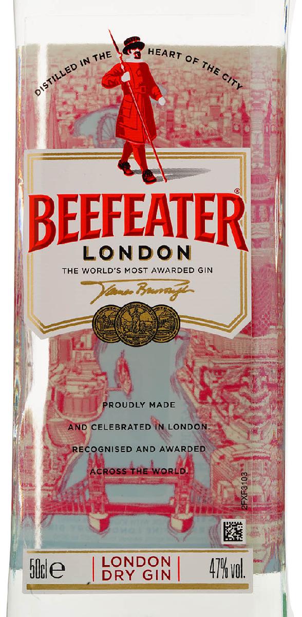 Джин Beefeater London Dry Gin 500 ml купить в ресторане Остерия - лучшая цена Джин Beefeater London Dry Gin 500 ml / Бифитер Лондон Драй 0.5 л