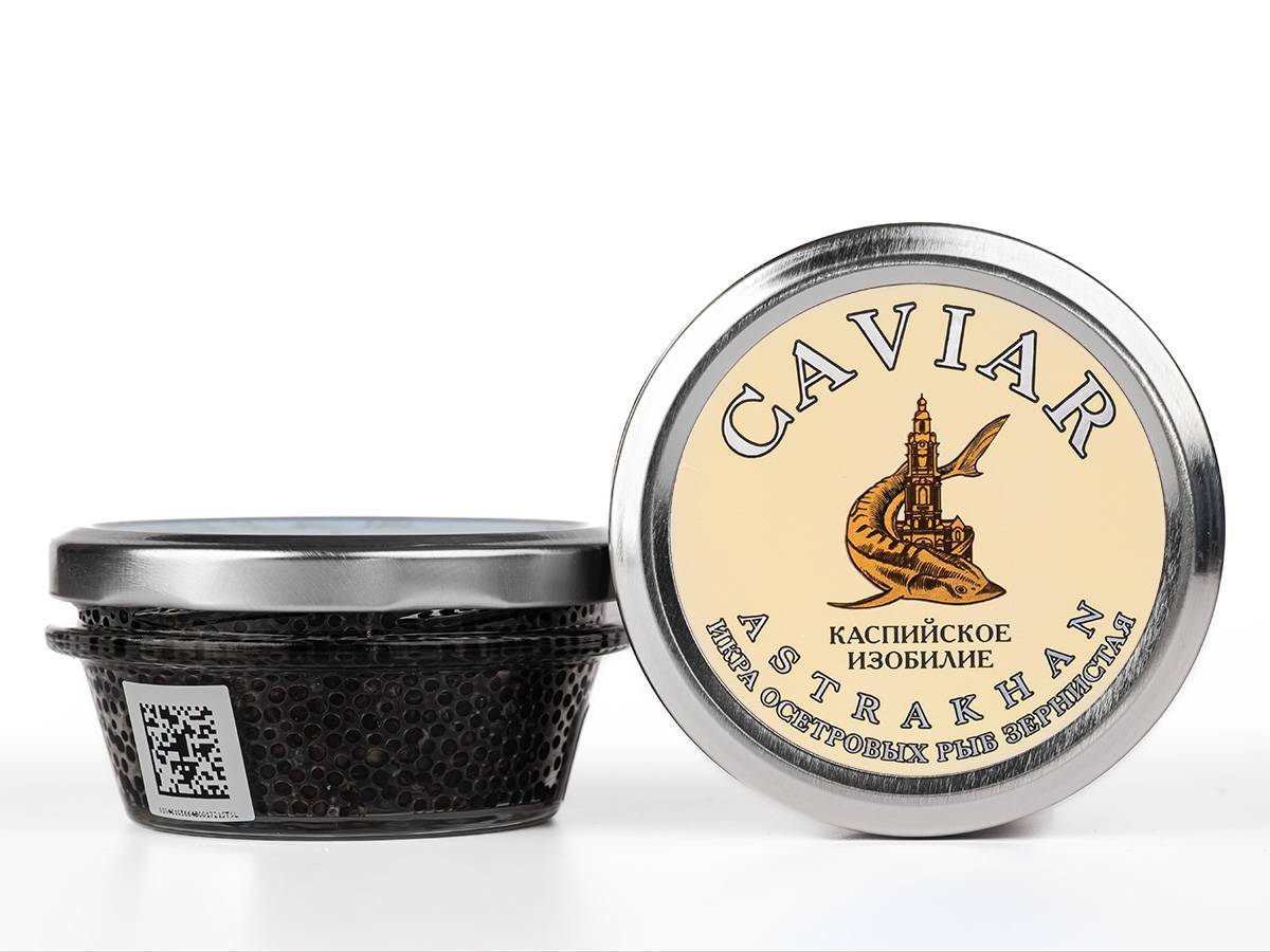 Черная икра звёздный осётр зернистая 100 г - Каспийское изобилие