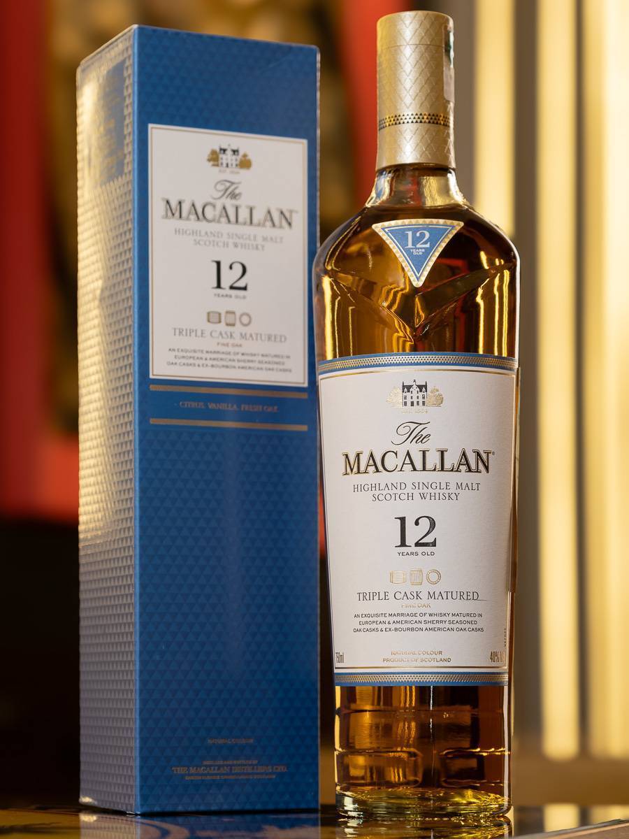 Виски Macallan 12 years old Triple Cask 750 ml / Макаллан Трипл Каск 12 лет