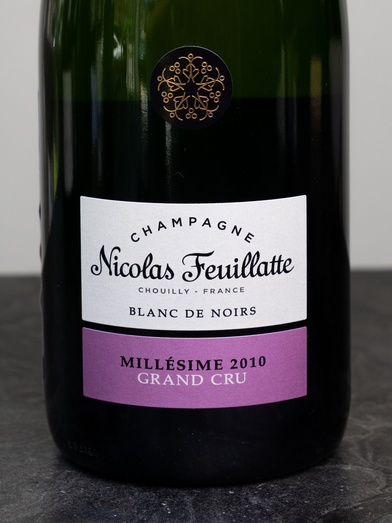 Этикетка Nicolas Feuillatte Grand Cru Brut Blanc de Noirs Pinot Noir