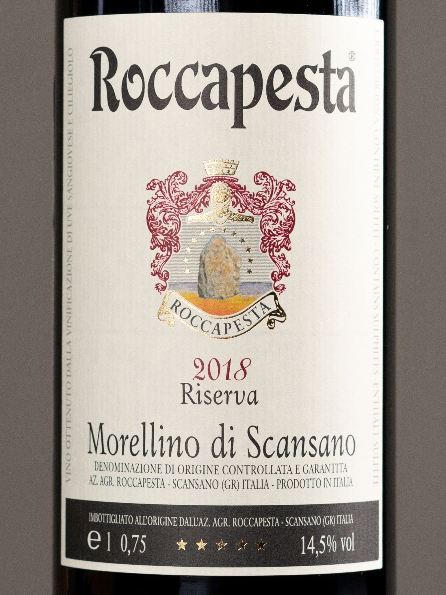 Вино Roccapesta Riserva Morellino di Scansano купить в ресторане Остерия - лучшая цена Вино Roccapesta Riserva Morellino di Scansano / Мореллино ди Скансано Роккапеста Ризерва