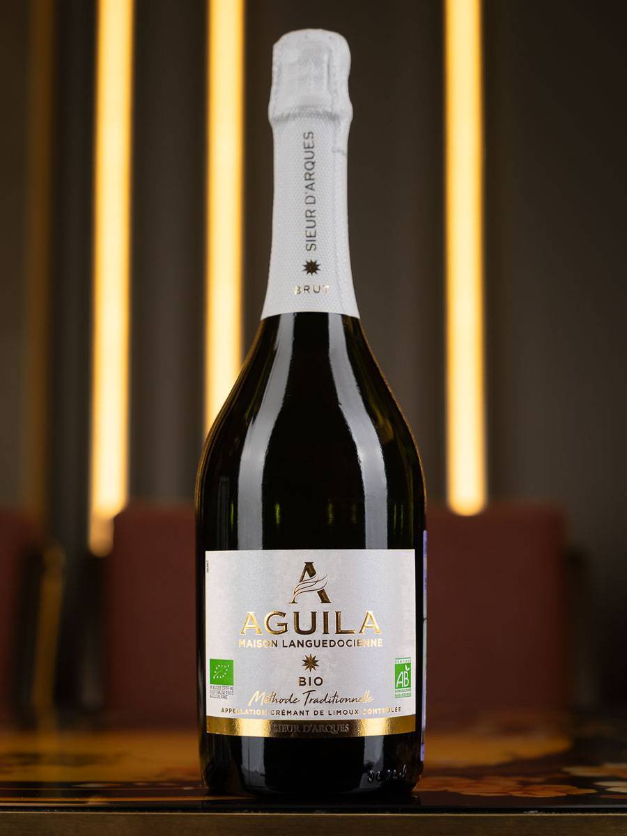 Игристое вино Sieur D'arques Aguila Maison Languedocienne Bio Cremant de Limoux / Сьер д`Арк Агиля  Брют Био Креман де Лиму 