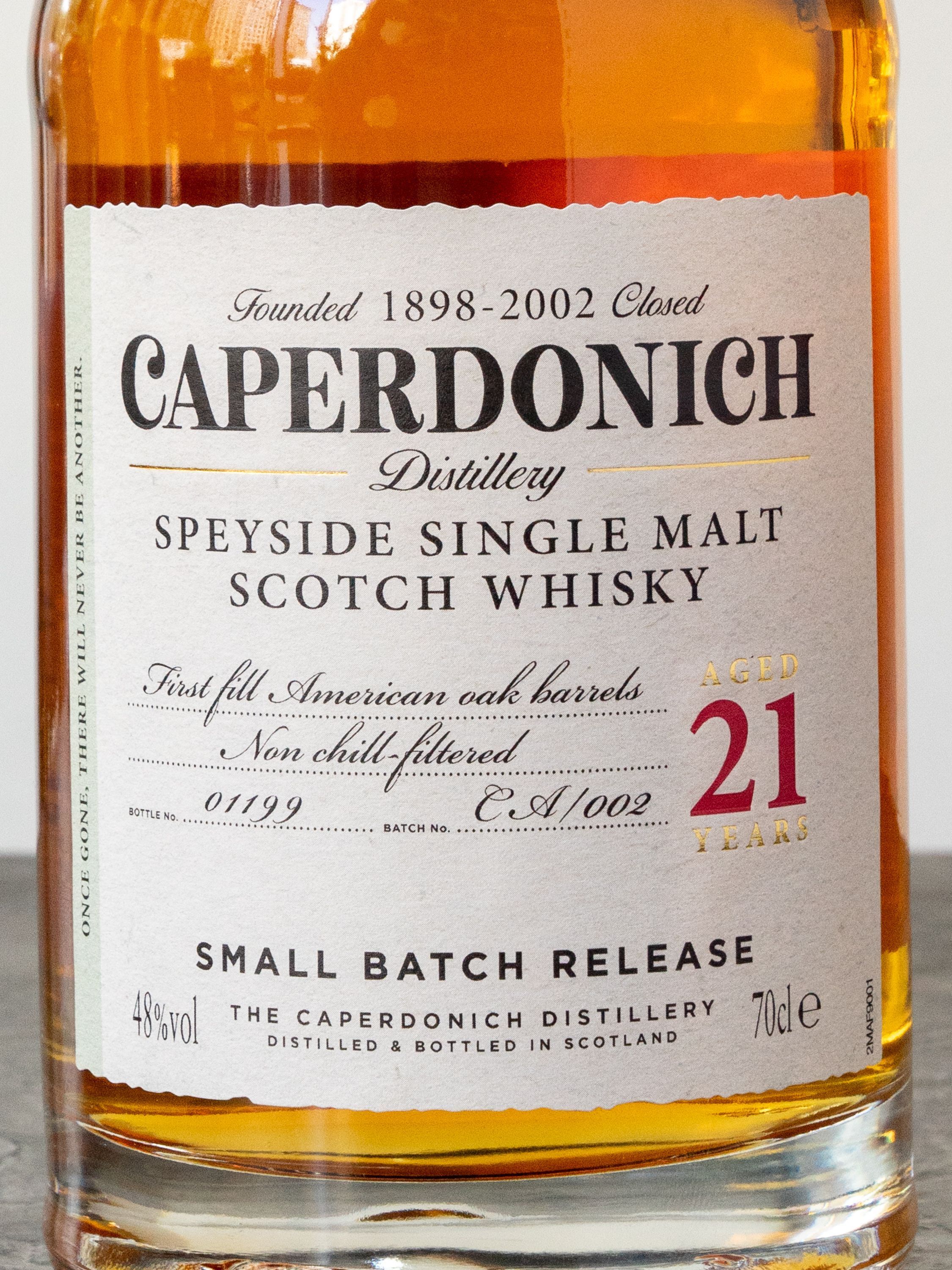 Виски Caperdonich 21 years Peated купить в ресторане Остерия - лучшая цена Виски Caperdonich 21 years Peated / Капердоник 21 год