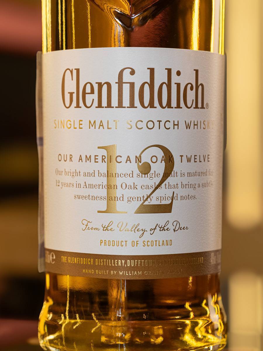 Этикетка Glenfiddich American Oak 12 Years Old