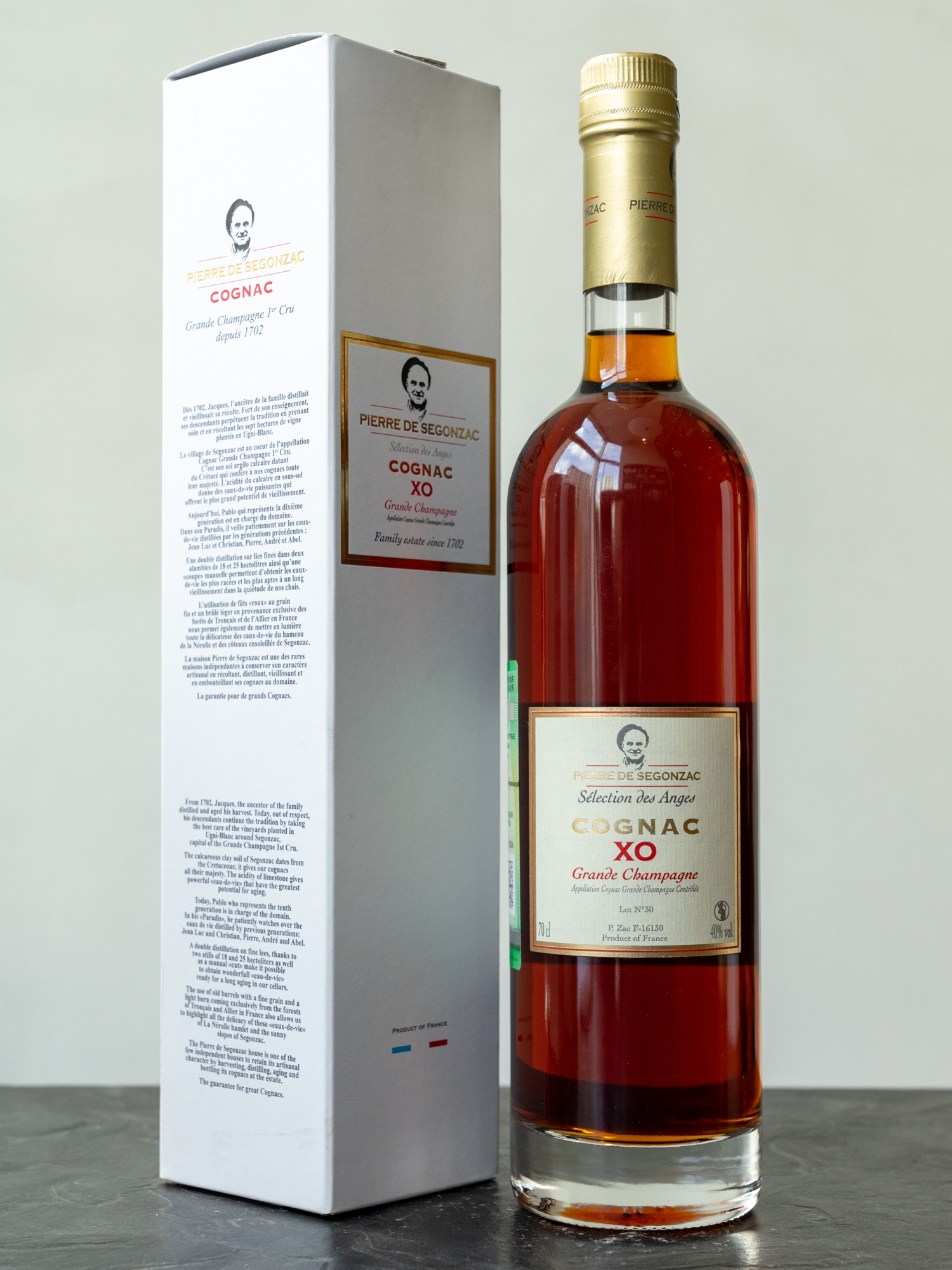 Коньяк Pierre de Segonzac Selection des Anges XO Grande Champagne купить в винном ресторане Остерия Амичи - лучшая цена Коньяк Pierre de Segonzac Selection des Anges XO Grande Champagne / Пьер де Сегонзак Коньяк Гранд Шампань Икс О Селексьон дез Анж