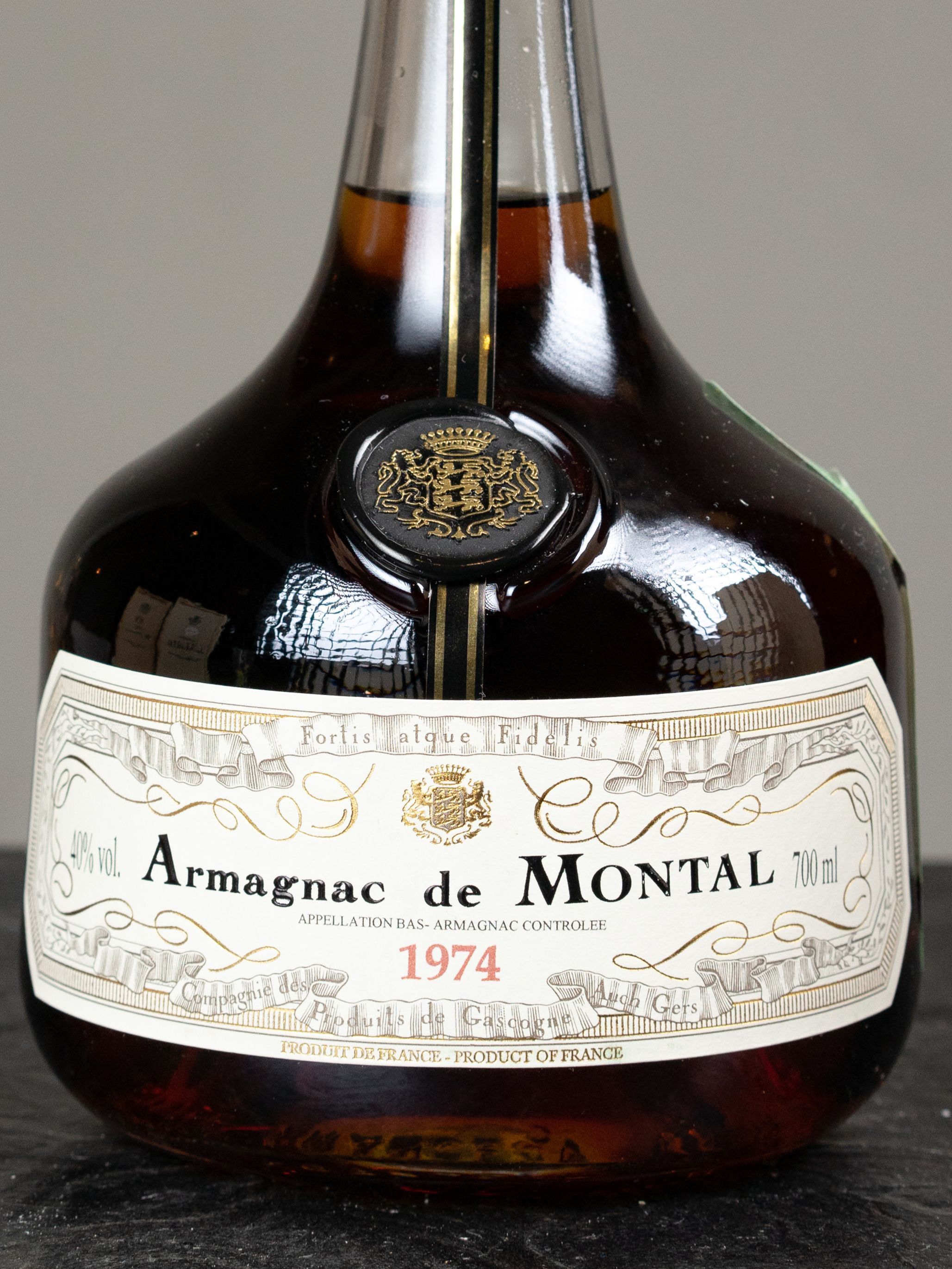 Этикетка Armagnac de Montal 1974