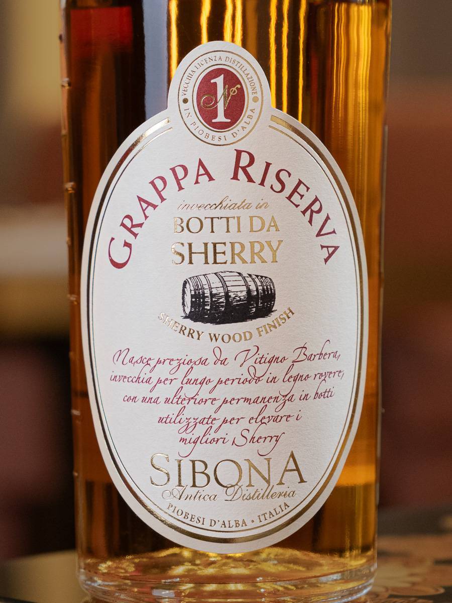 Граппа Sibona Sherry Wood Finish / Сибона Ризерва Шерри Вуд Финиш