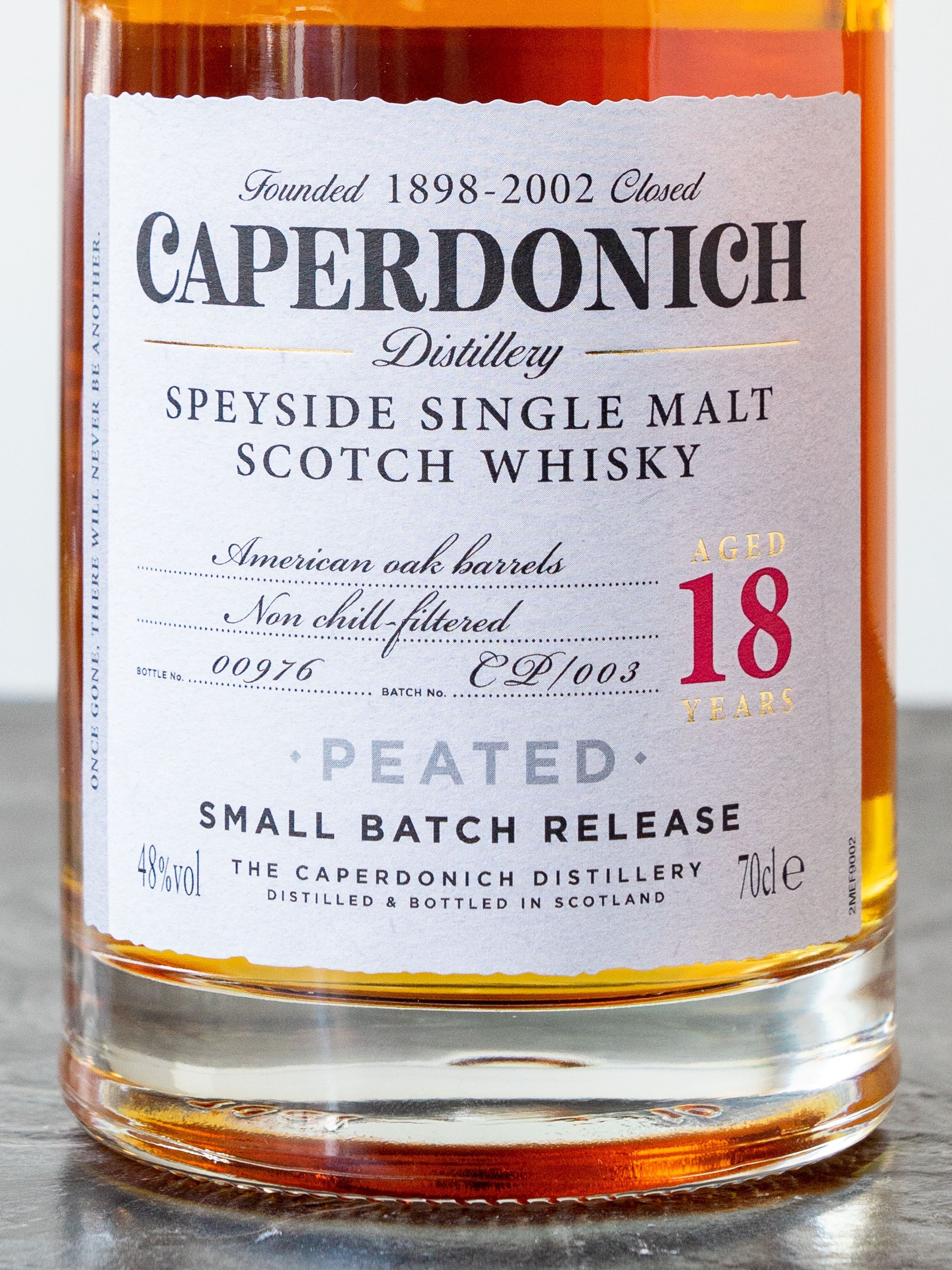 Виски Caperdonich 18 years Peated купить в ресторане Остерия - лучшая цена Виски Caperdonich 18 years Peated / Капердоник 18 лет