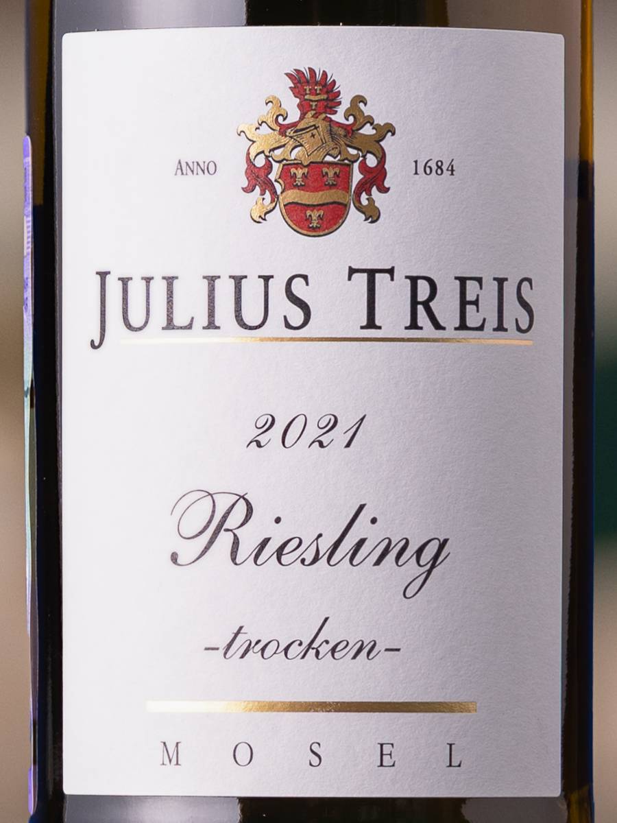 Этикетка Julius Treis Riesling Trocken