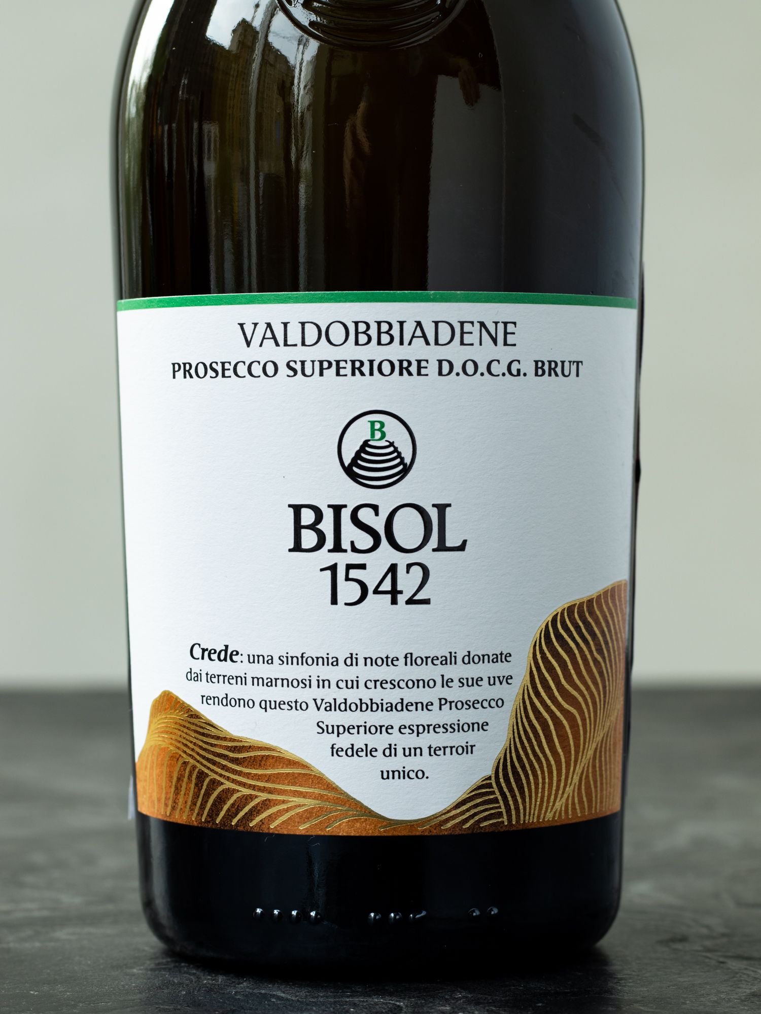 Игристое вино Bisol Crede Prosecco di Valdobbiadene Superiore / Бизоль Креде Вальдоббьядене Просекко Супериоре Брют