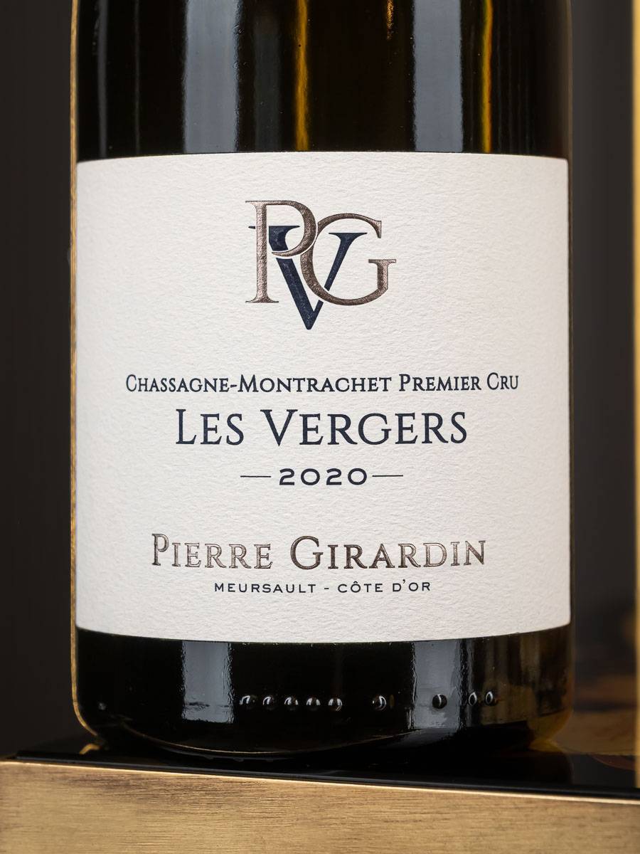 Этикетка Pierre Girardin Chassagne-Montrachet 1er Cru Les Vergers 2020