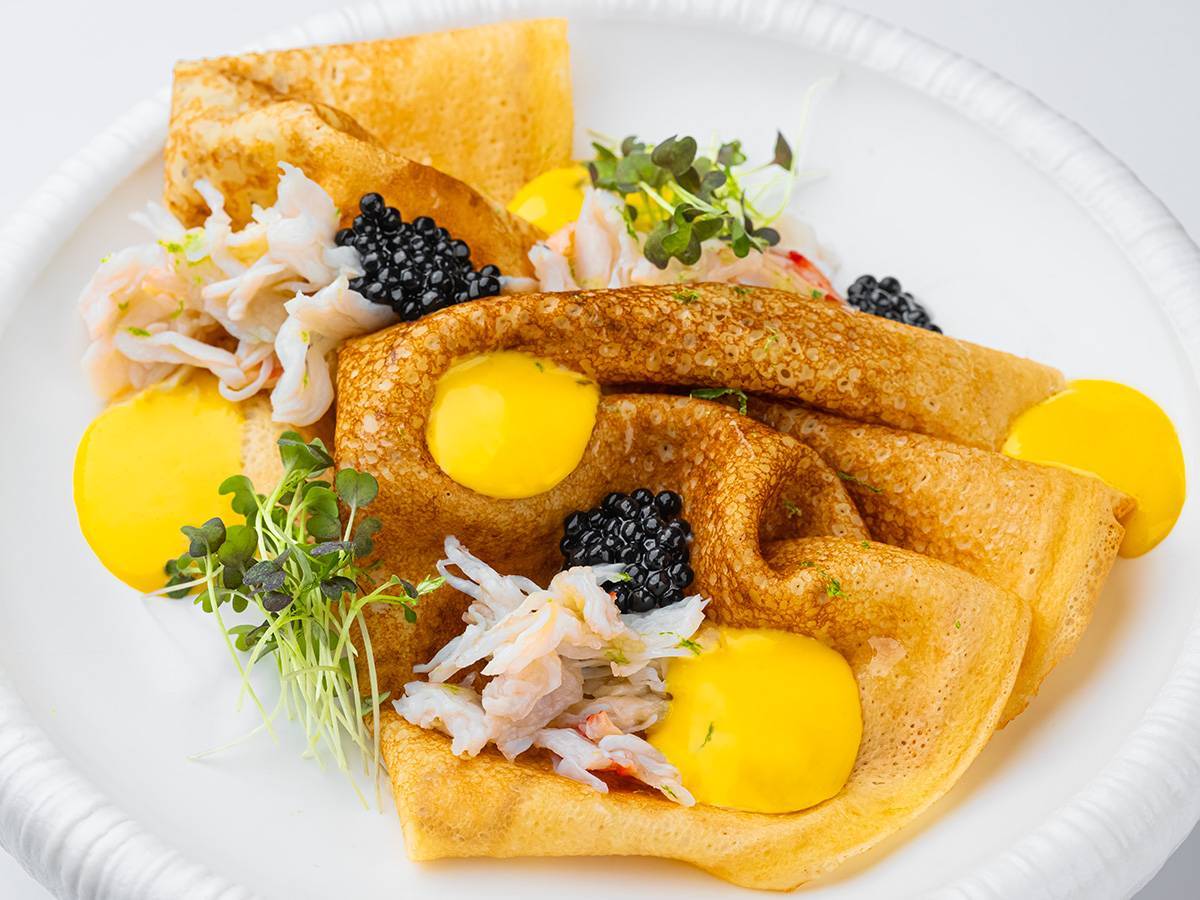 Блины с крабом