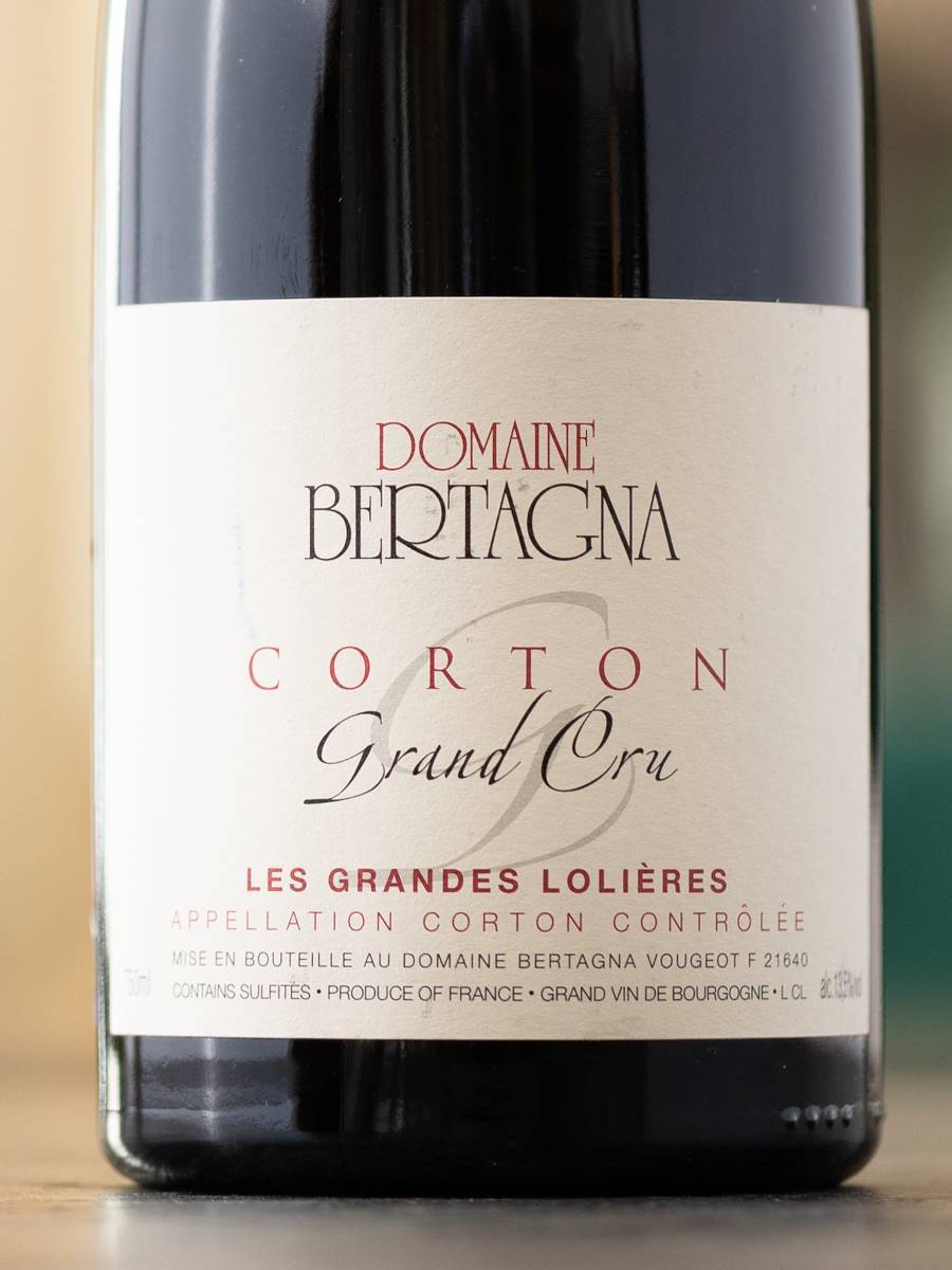 Этикетка Corton Grand Cru Les Grandes Lolieres Domaine Bertagna