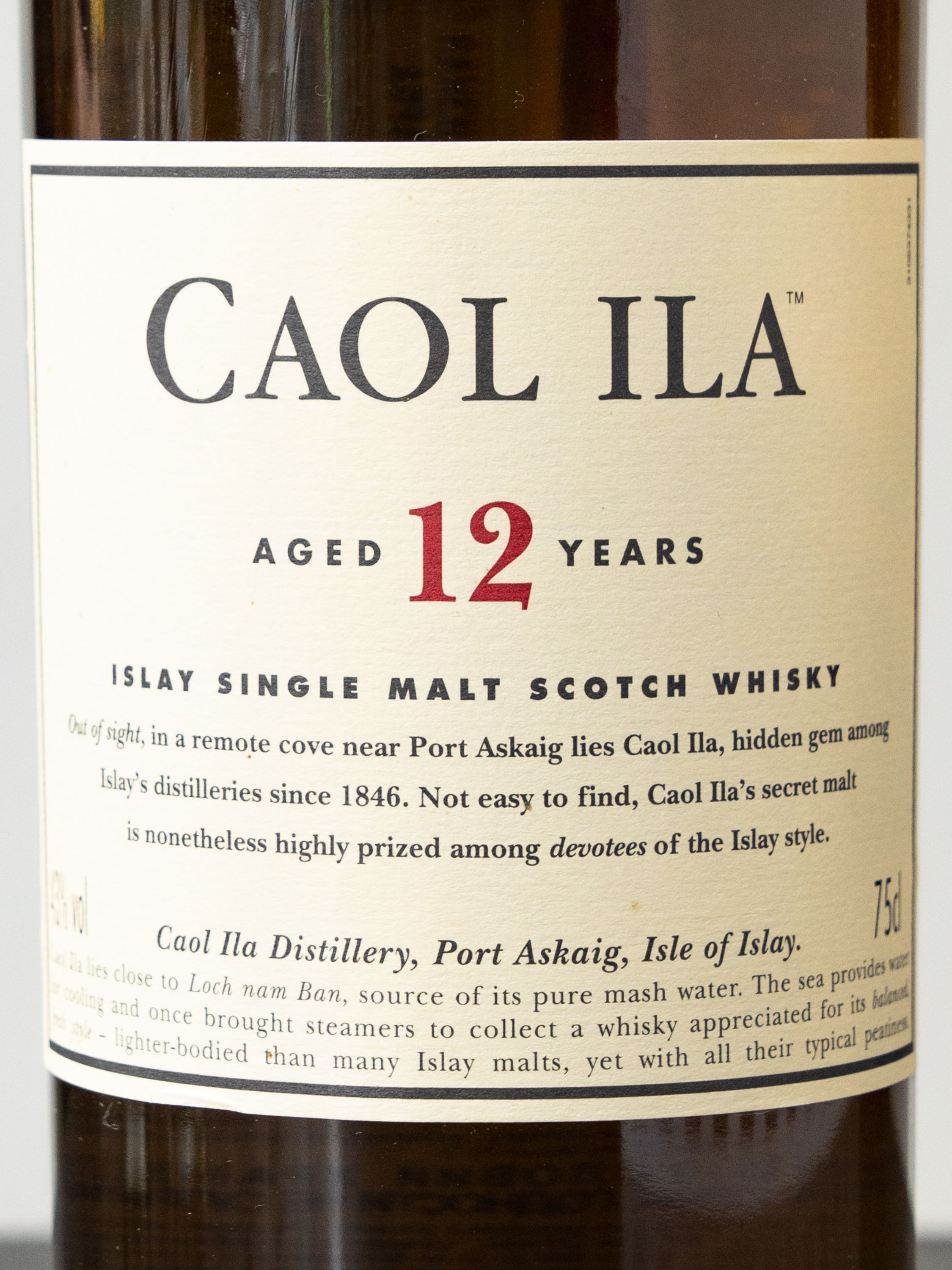 Виски Caol Ila malt 12 years old купить в ресторане Остерия - лучшая цена Виски Caol Ila malt 12 years old / Каол Айла 12 лет