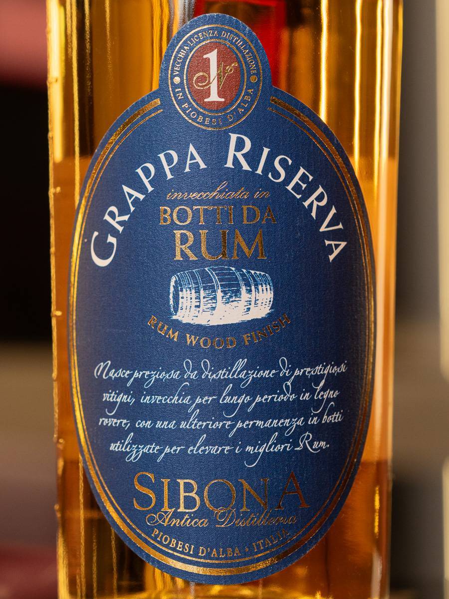 Граппа Sibona Riserva Rum Wood Finish / Сибона Ризерва Ром Вуд Финиш
