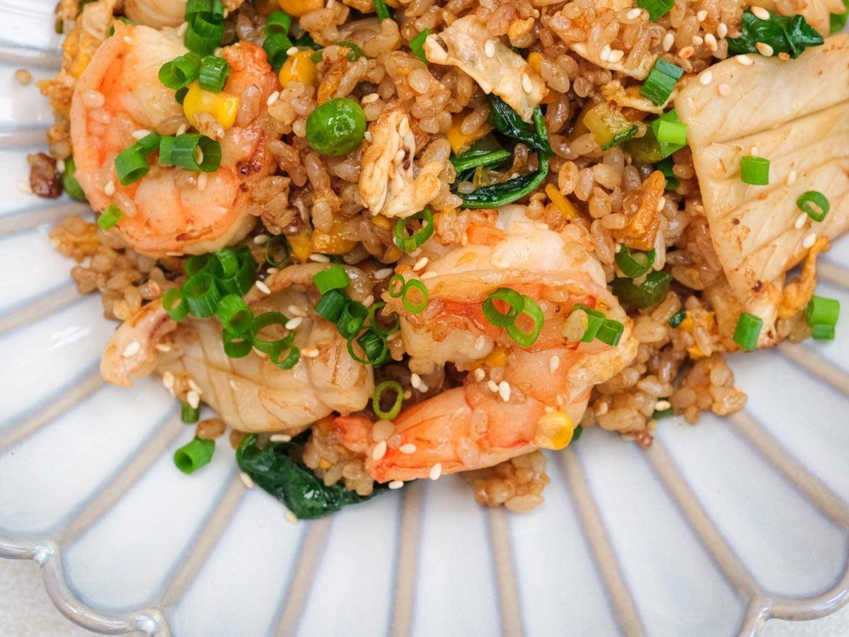 Жареный рис с морепродуктами