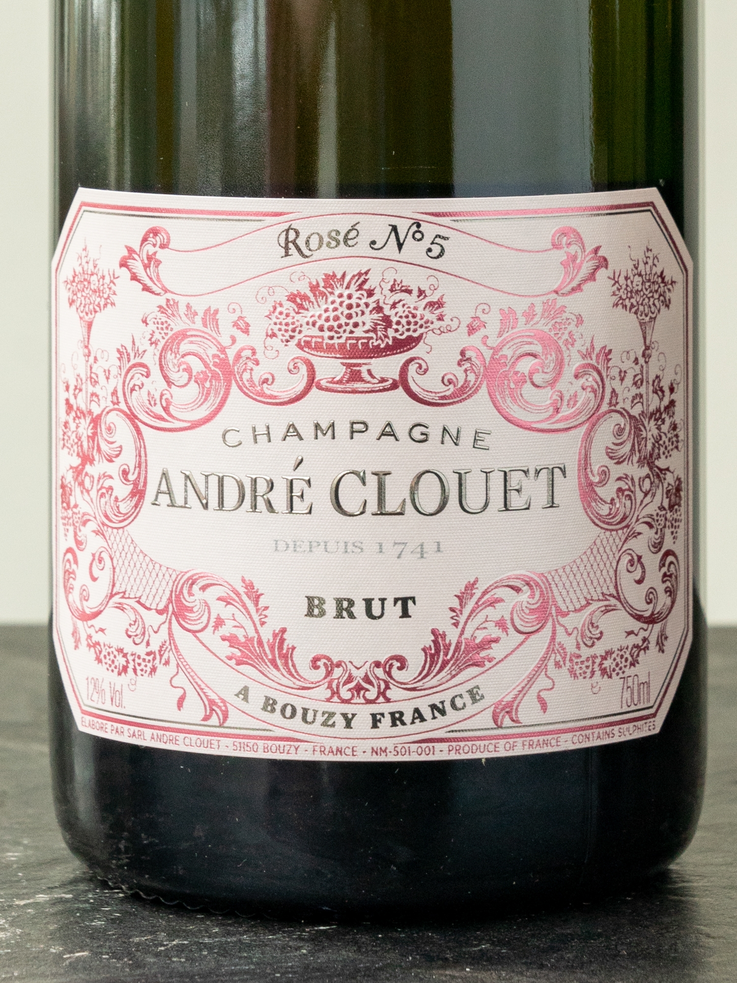 Этикетка Champagne Andre Clouet Rose №5 Brut Champagne