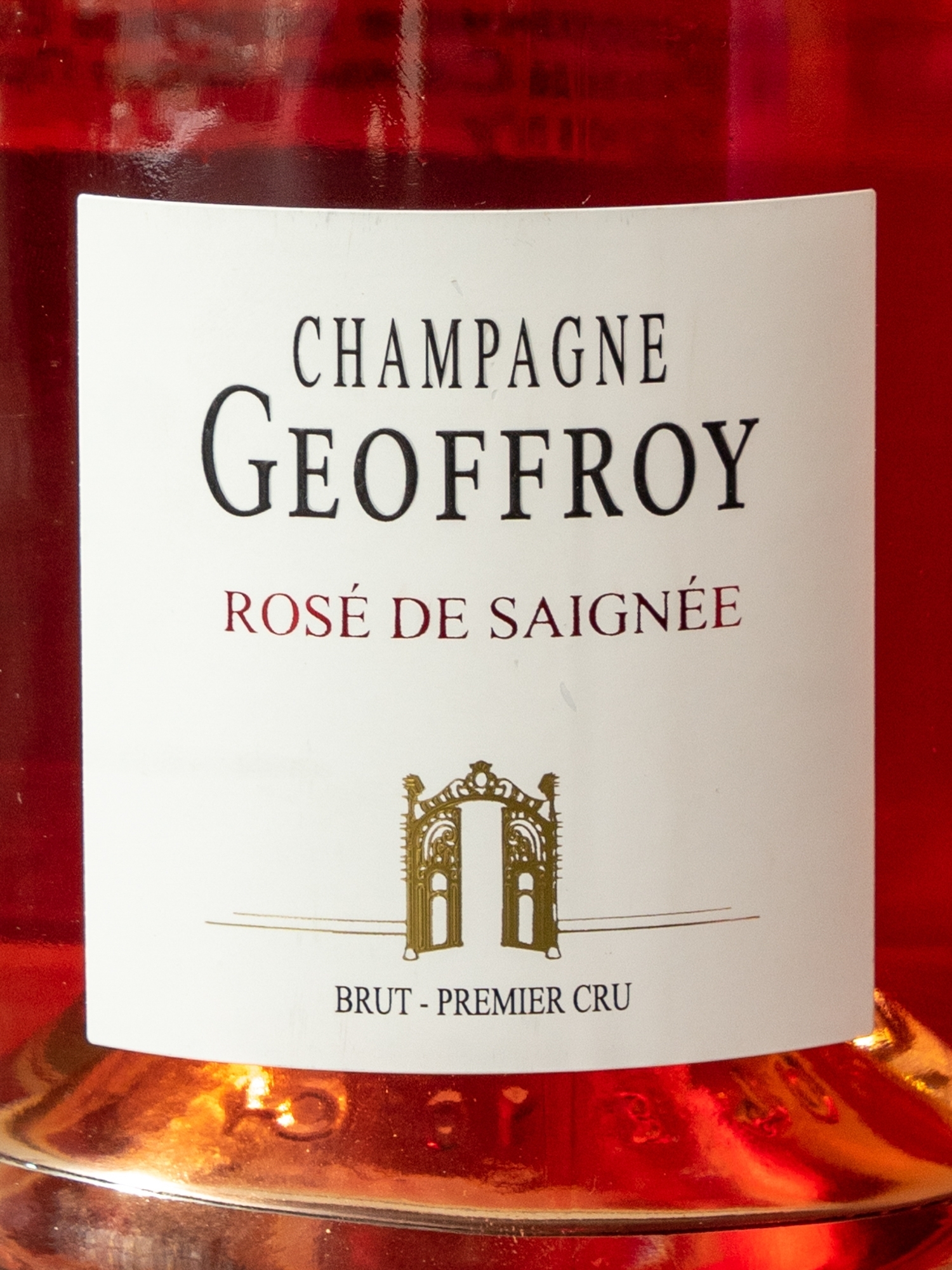 Этикетка Champagne Geoffroy Rose de Saignee Brut Premier Cru