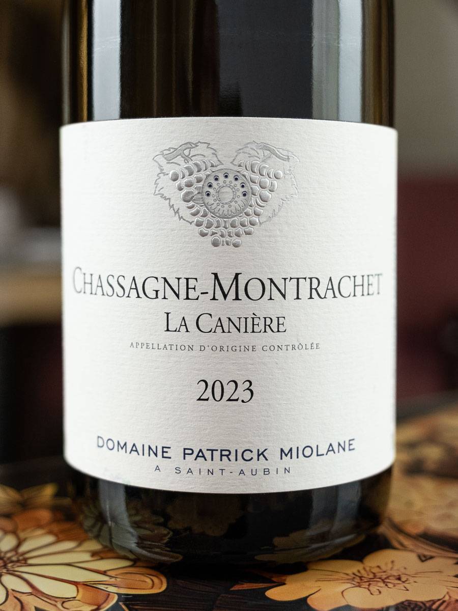Этикетка Domaine Patrick Miolane Chassagne Montrachet La Caniere 2023