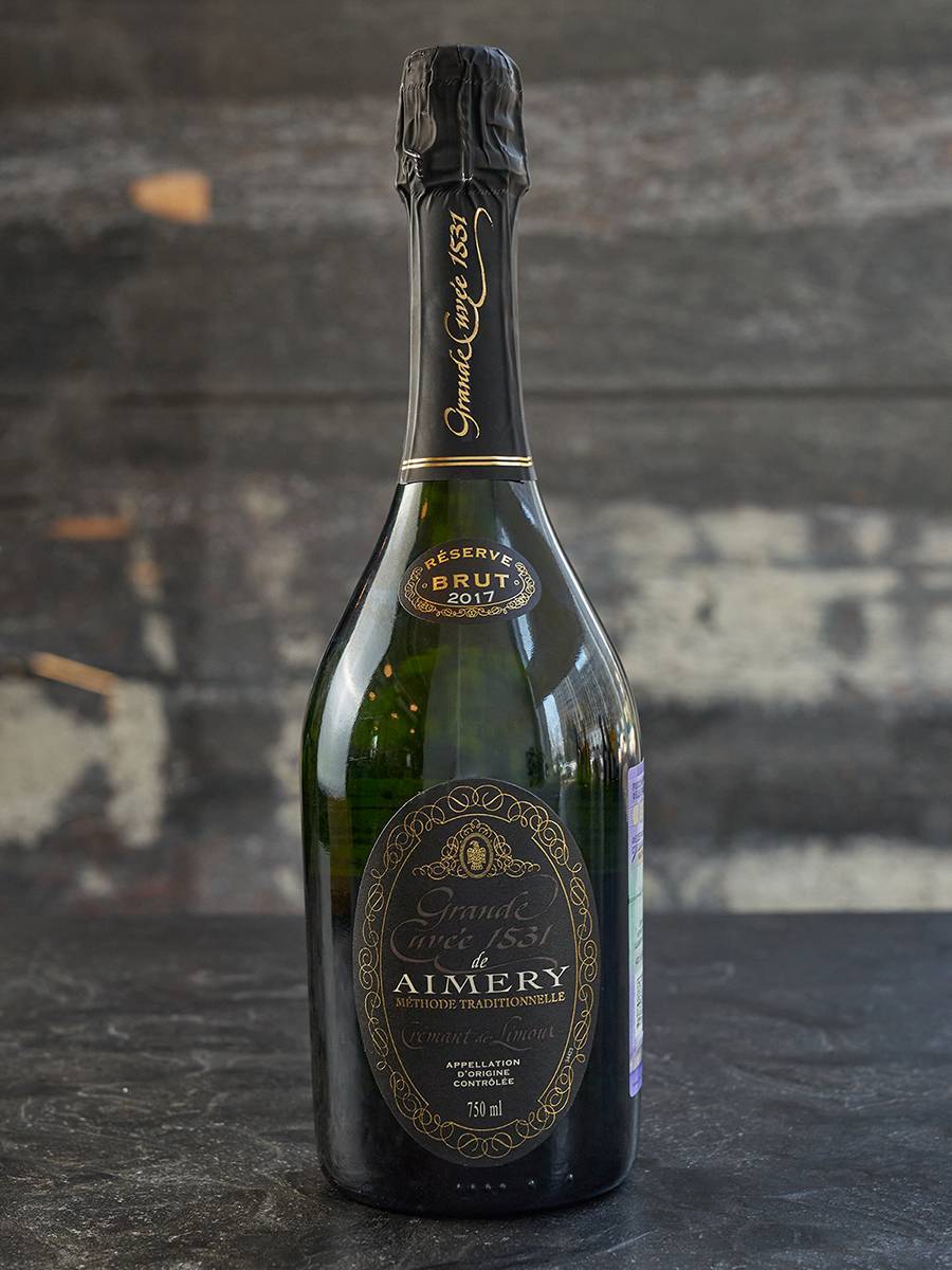 Игристое вино Grande Cuvee 1531 de Aimery Cremant de Limoux Brut Reserve купить в винном ресторане Остерия - лучшая цена Игристое вино Grande Cuvee 1531 de Aimery Cremant de Limoux Brut Reserve / Гранд Кюве 1531 де Эмери Брют Резерв Креман де Лиму