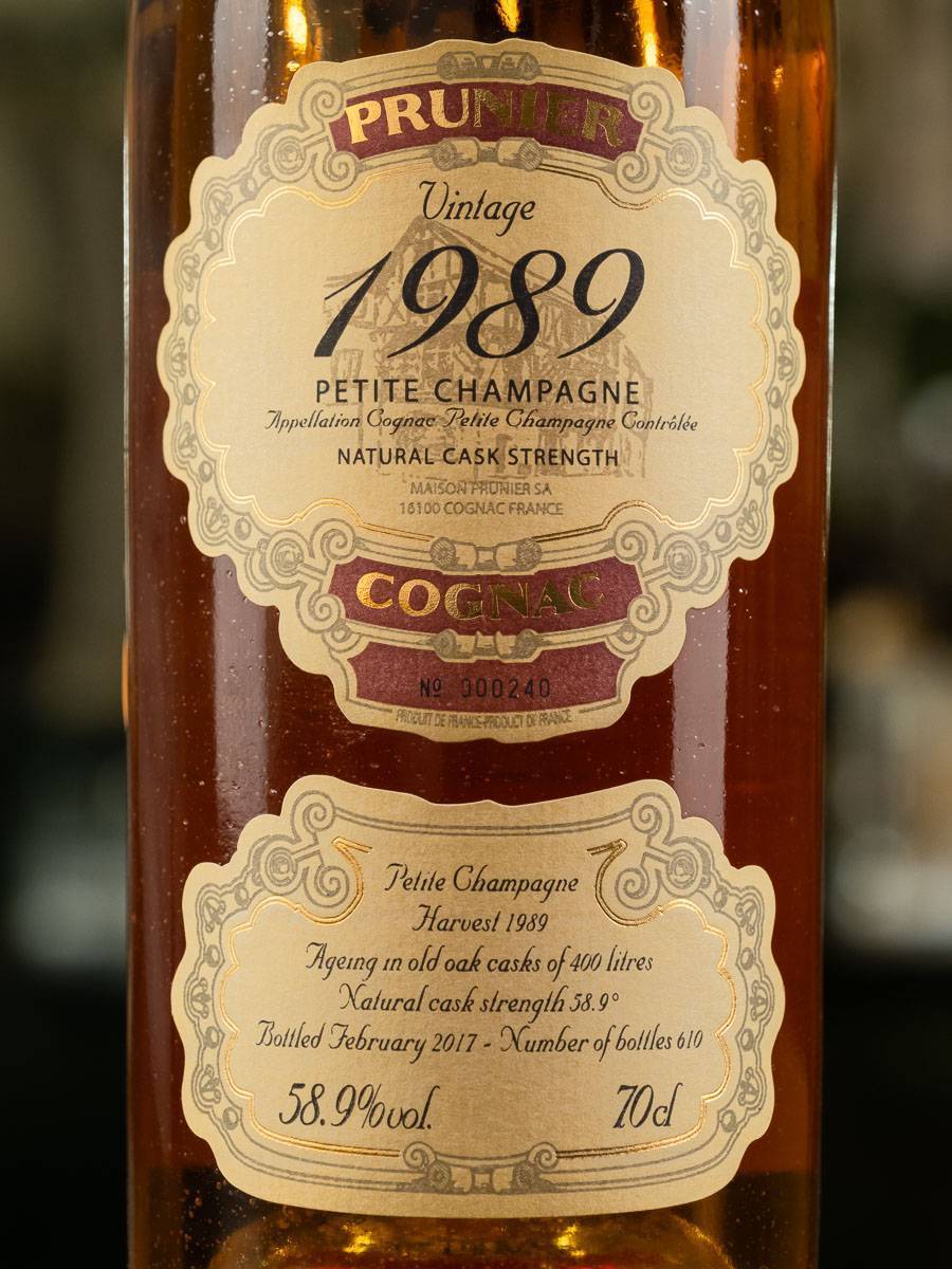 Коньяк Prunier Petite Champagne 1989 / Прунье 1989 Птит Шампань