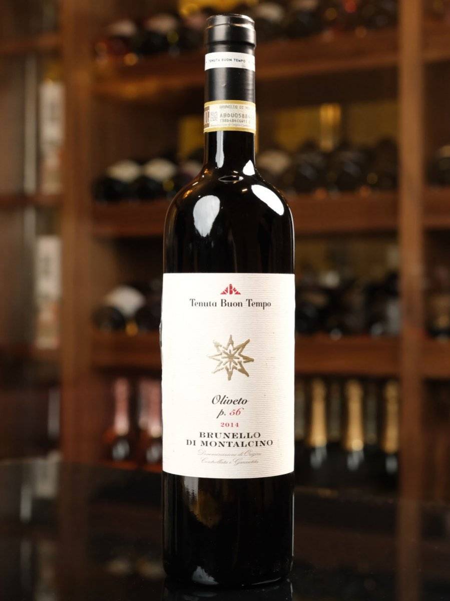Вино Brunello di Montalcino Oliveto p.56 Tenuta Buon Tempo 2014 купить в винном ресторане Остерия - лучшая цена Вино Brunello di Montalcino Oliveto p.56 Tenuta Buon Tempo 2014 / Брунелло ди Монтальчино Оливето п.56 Тенута Буон Темпо