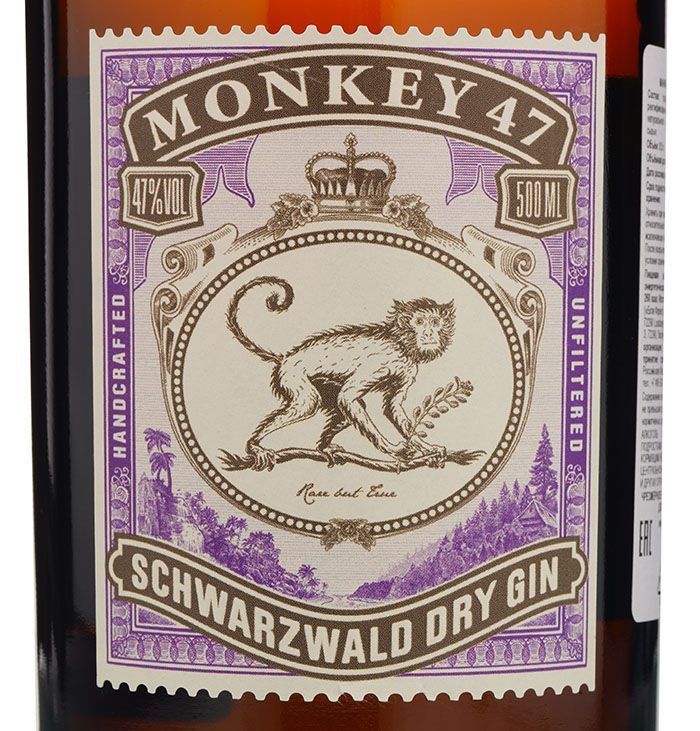 Джин Monkey 47 Schwarzwald Dry Gin 700 мл - купить по лучшей цене в ресторане Остерия Амичи Джин Monkey 47 Schwarzwald Dry Gin / Манки 47 Шварцвальд Драй Джин