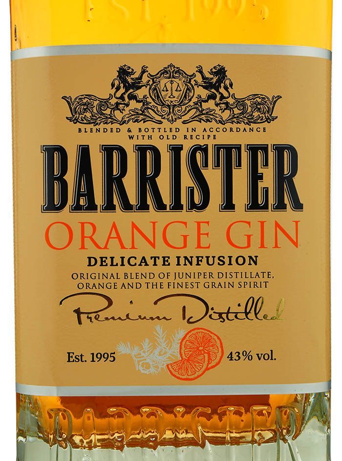 Джин Barrister Orange Gin 500 ml / Барристер Оранж 0.5 л