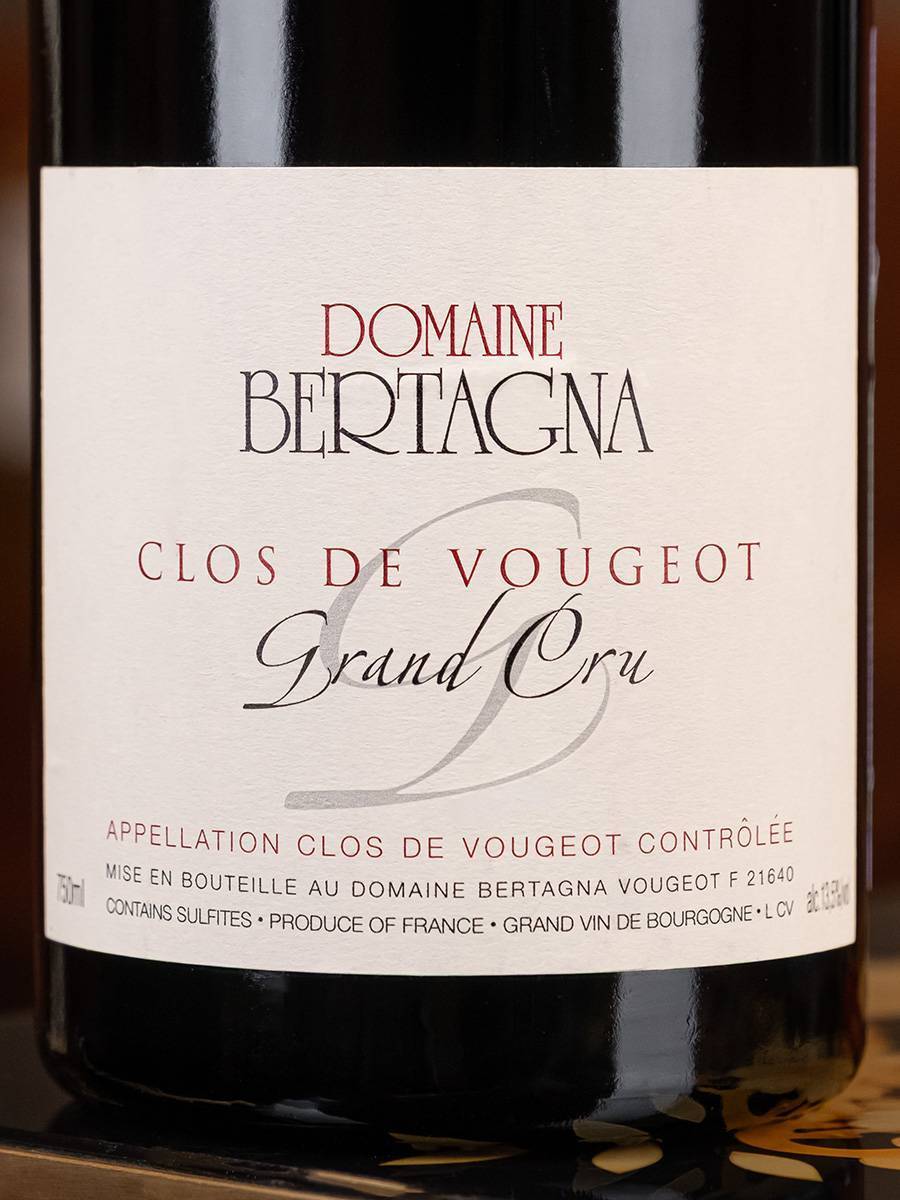 Этикетка Domaine Bertagna Clos de Vougeot Grand Cru 2018