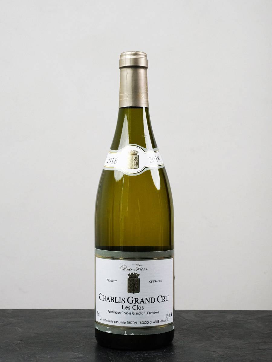 Вино Chablis Grand Cru Les Clos Olivier Tricon 2018 / Шабли Гран Крю Ле Кло Оливье Трикон 