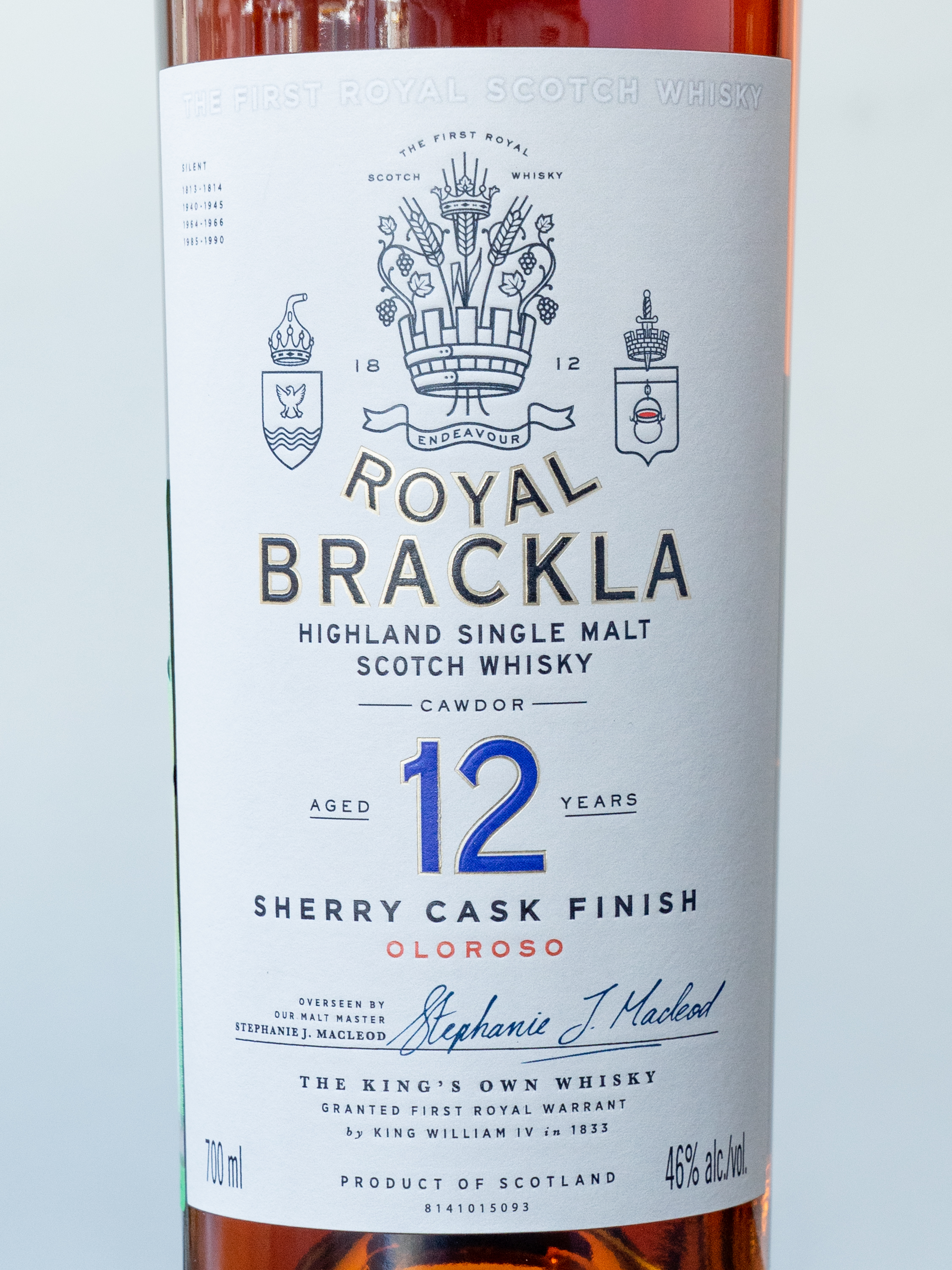 Этикетка Royal Brackla 12 Years Old