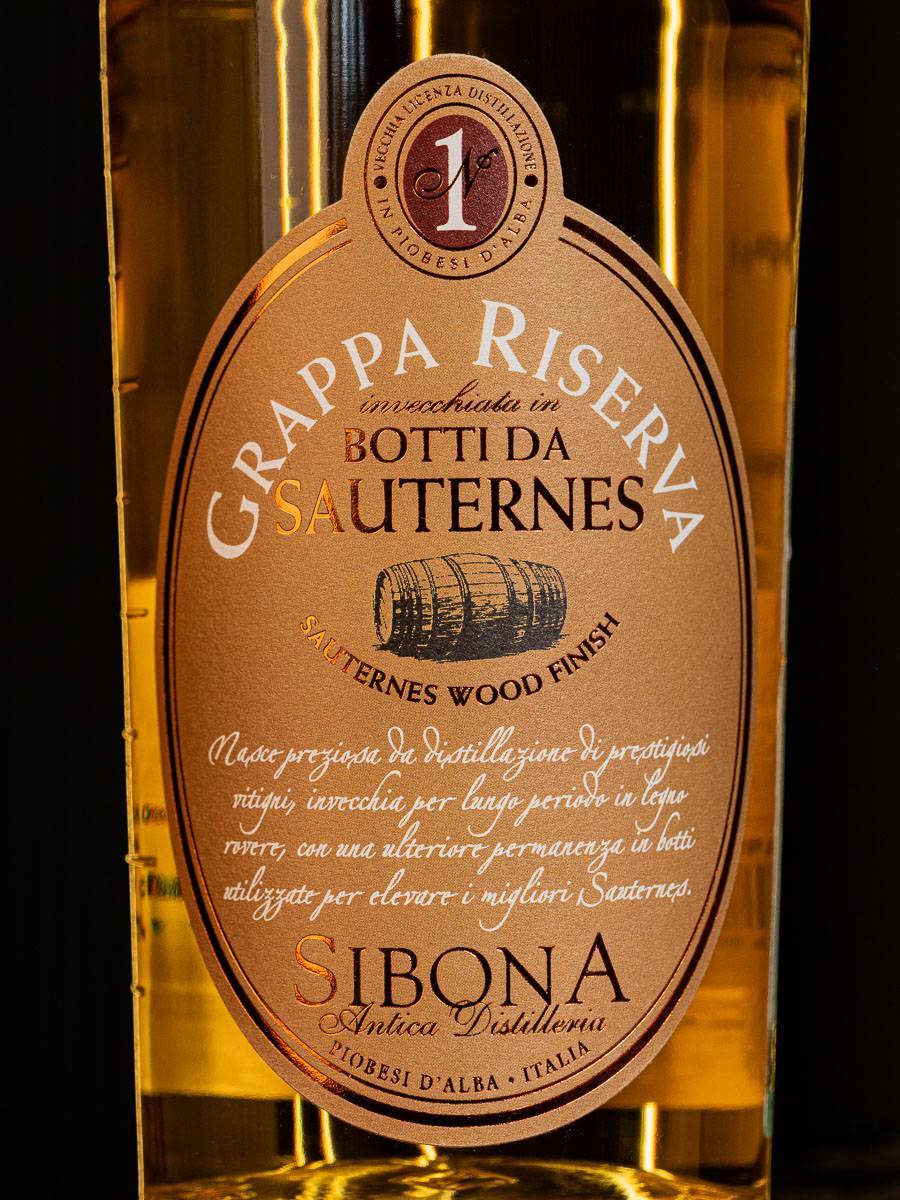 Граппа Sibona Riserva Sauternes Wood Finish / Сибона Сотерн Вуд Финиш