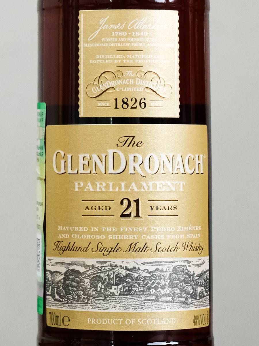 Виски Glendronach Parliament 21 YO купить в винном ресторане Osteria Amici - цена Виски Glendronach Parliament 21 YO / Глендронах Парламент 21 год